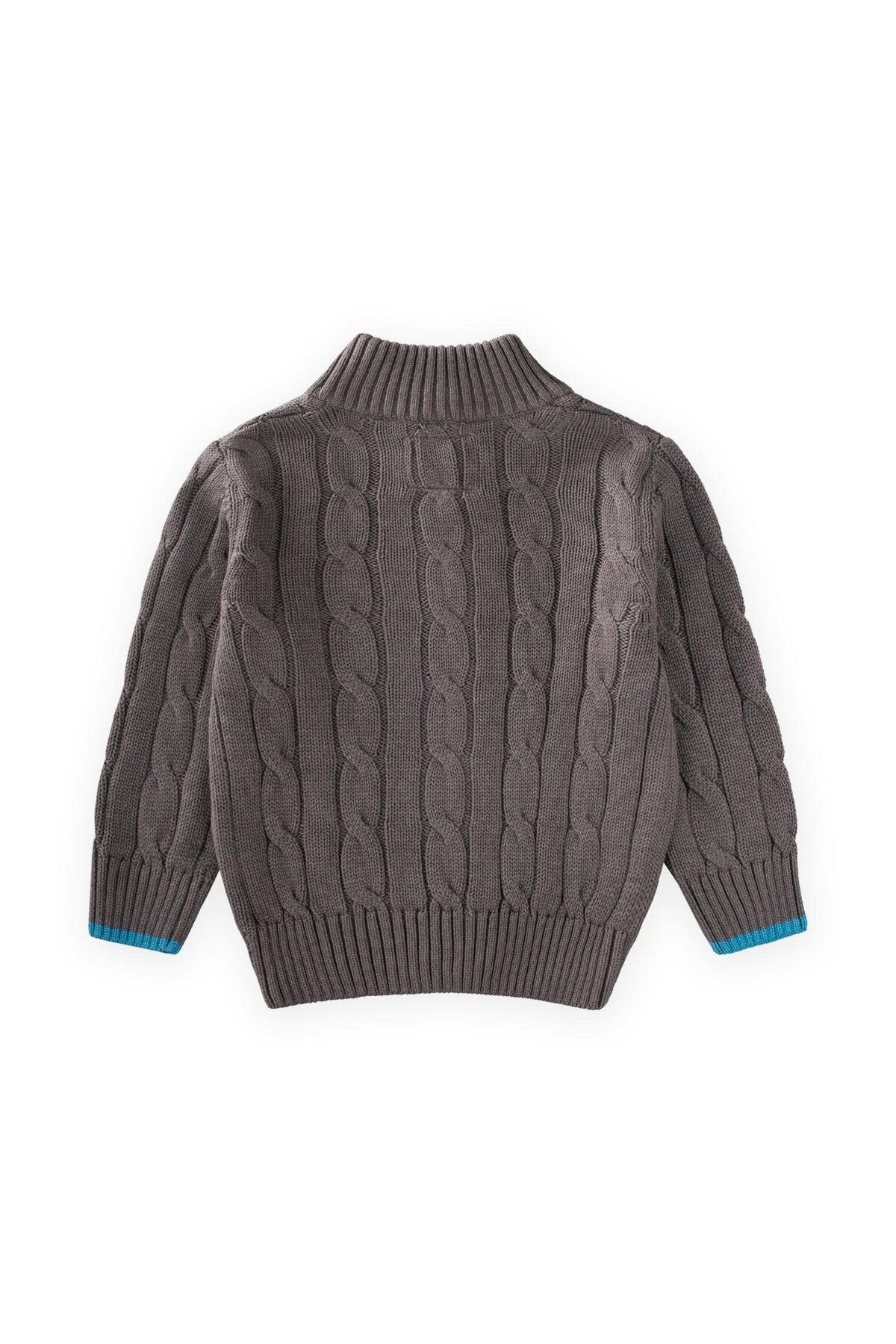 Cigit Saç Örgü Triko Hırka 2-11 Yaş A Gri fotoğrafı 2 (önizleme)