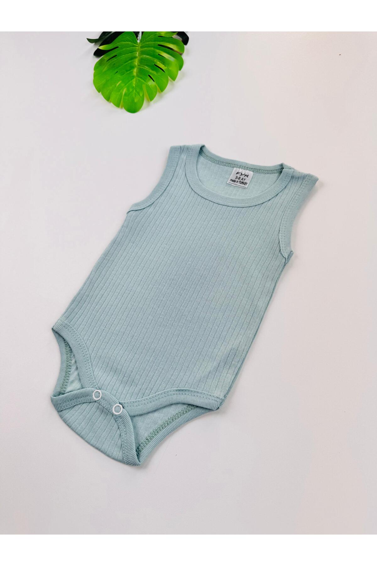 EFU BABY Tekli Fitilli Askılı Bebek Atlet Body Zıbın fotoğrafı 4 (önizleme)