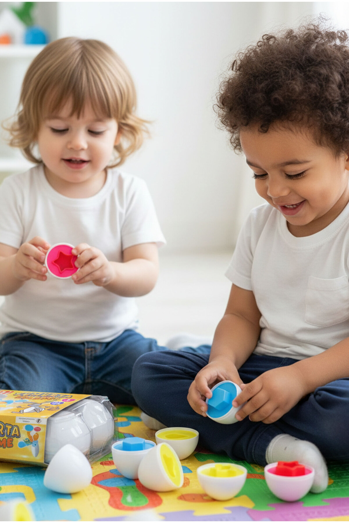 M&H 12'li Yumurta Eşleme Oyunu - Renk ve Şekil Öğreten Montessori Bultak Zeka Oyunu (24 Parça) fotoğrafı 3 (önizleme)
