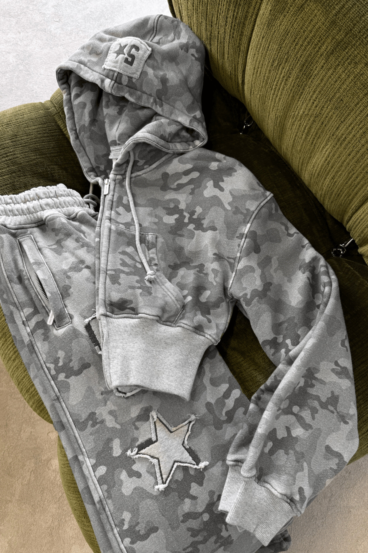 ست کت و شلوار یونیسکس پرمیوم باگی مدل Y2k Camouflage — خاکستری TYCC5A67EAC8819EBF9B6A900 — تصویر 3 از 5
