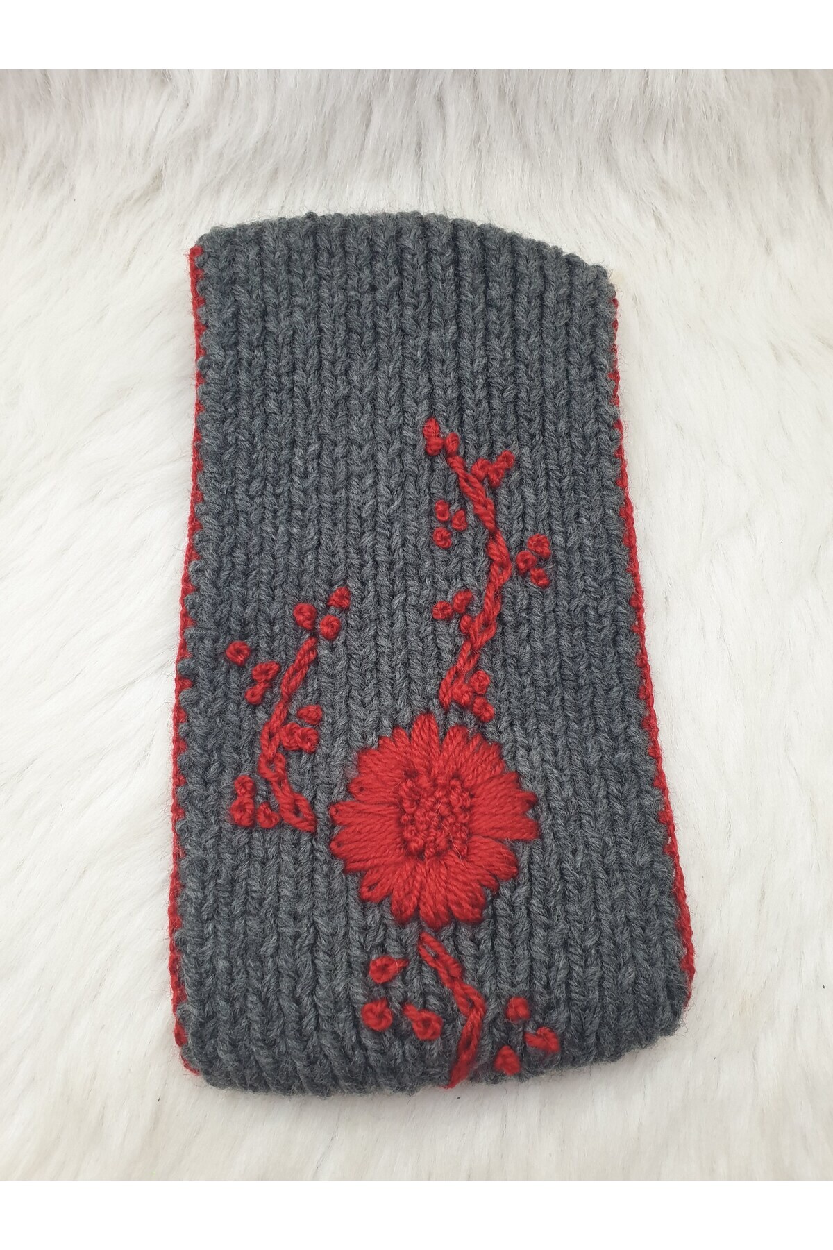 HAPPY HANDMADE ÖZEL TASARIM HEDİYELİK İŞLEMELİ BERE/DERYA BAYKAL/GRİ Bere/hediyelik