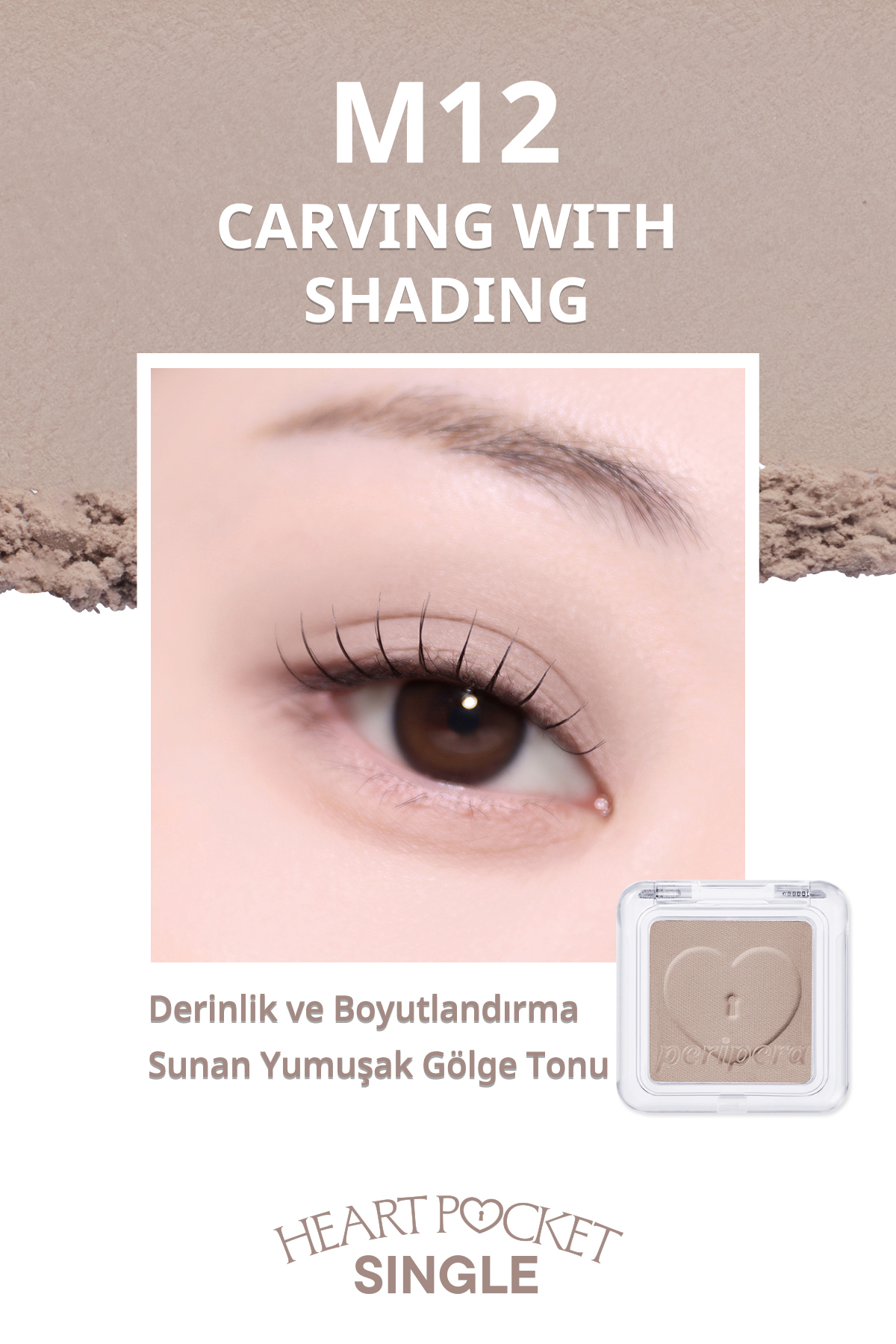 Kişiselleştirilebilir Mat Tekli Far Heart Pocket Single (M12 Carving With Shading) — قهوه‌ای 111653 — تصویر 3 از 8