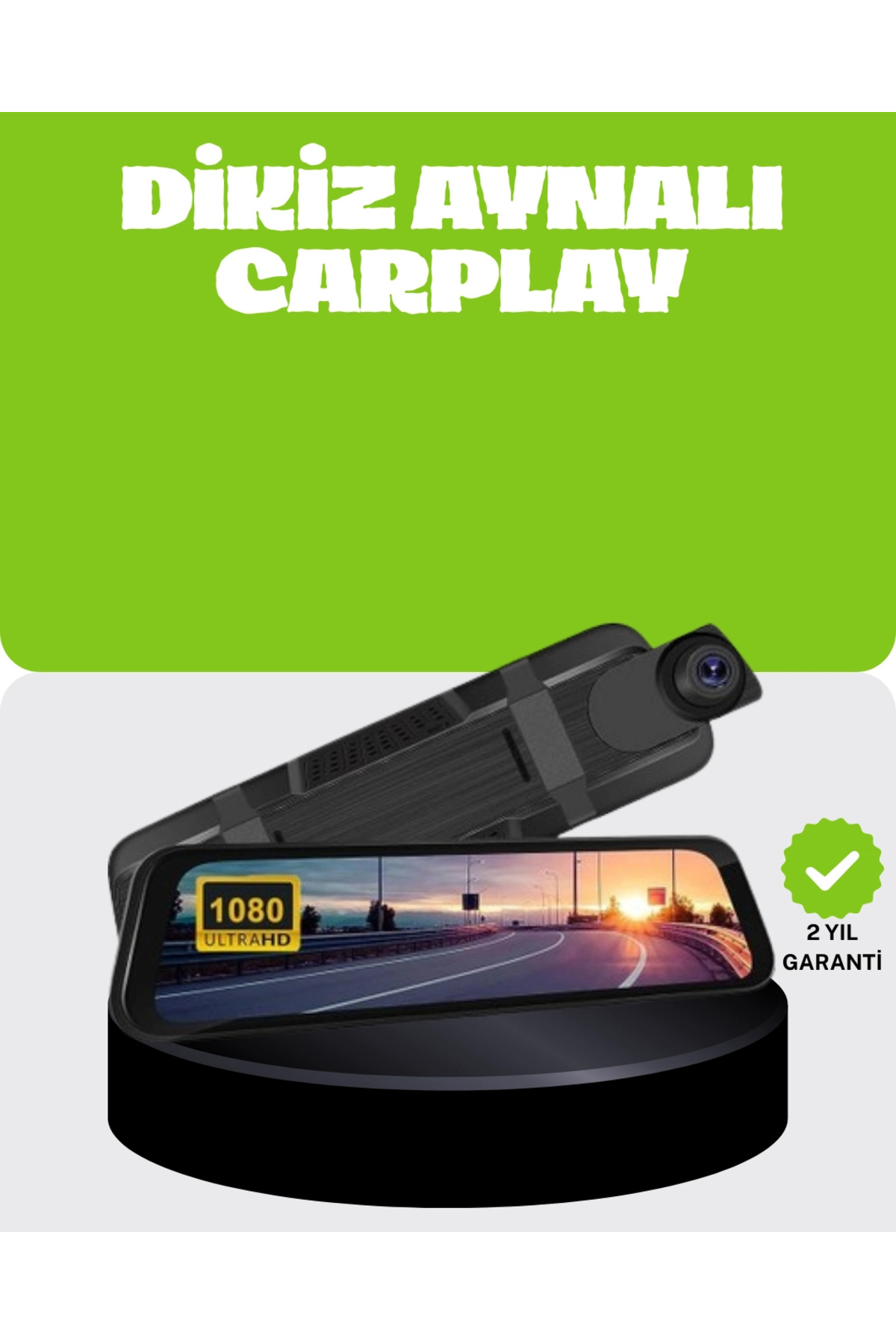 shopwave Ultra Geniş Açılı Araç Kamerası Dokunmatik Ayna Kayıtlı