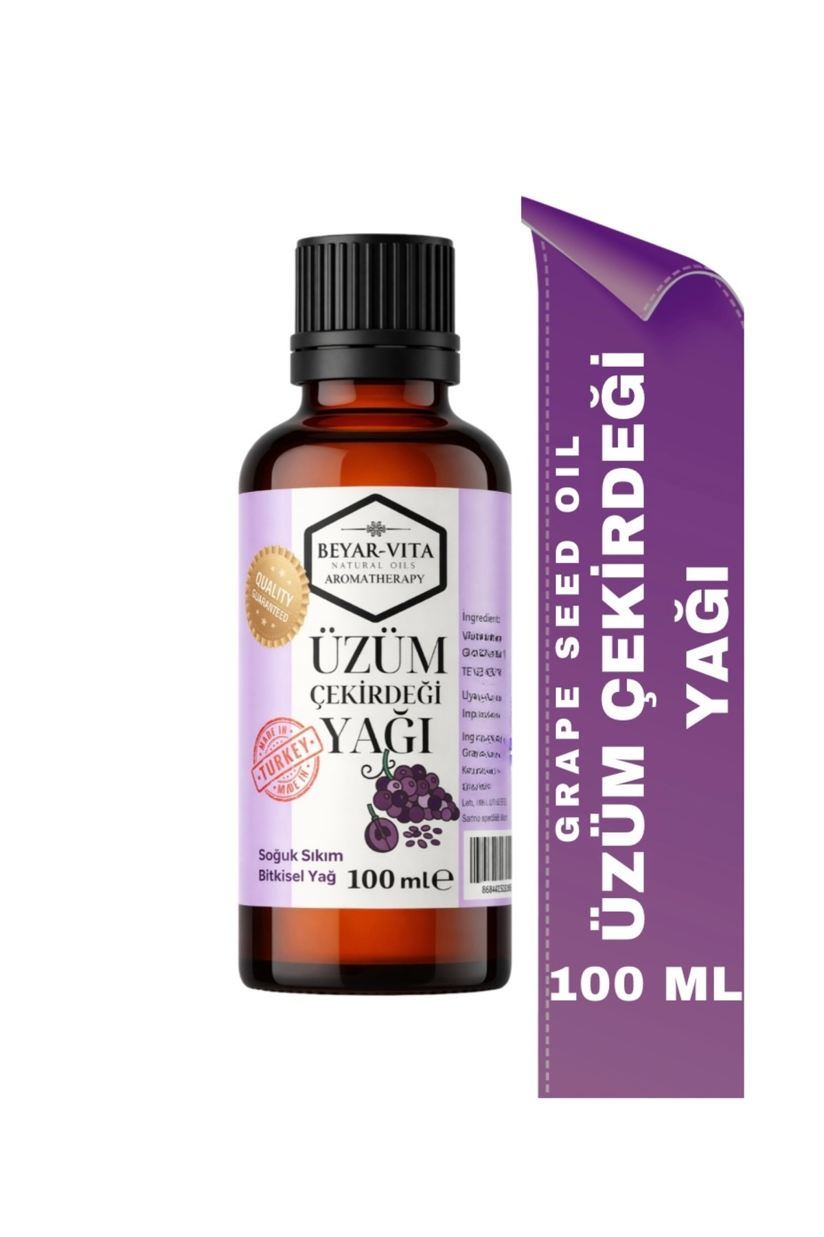Üzüm Çekirdeği Yağı 100 ml – Soğuk Sıkım ve saf – Cam Şişe- grape seed oil - pure — BYR1812251535