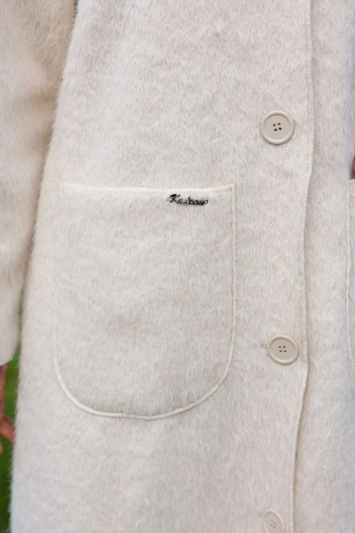 KADEEM  Mavera Fox Kumaş Uzun Tesettür Kaban – 7009 - Görsel 7