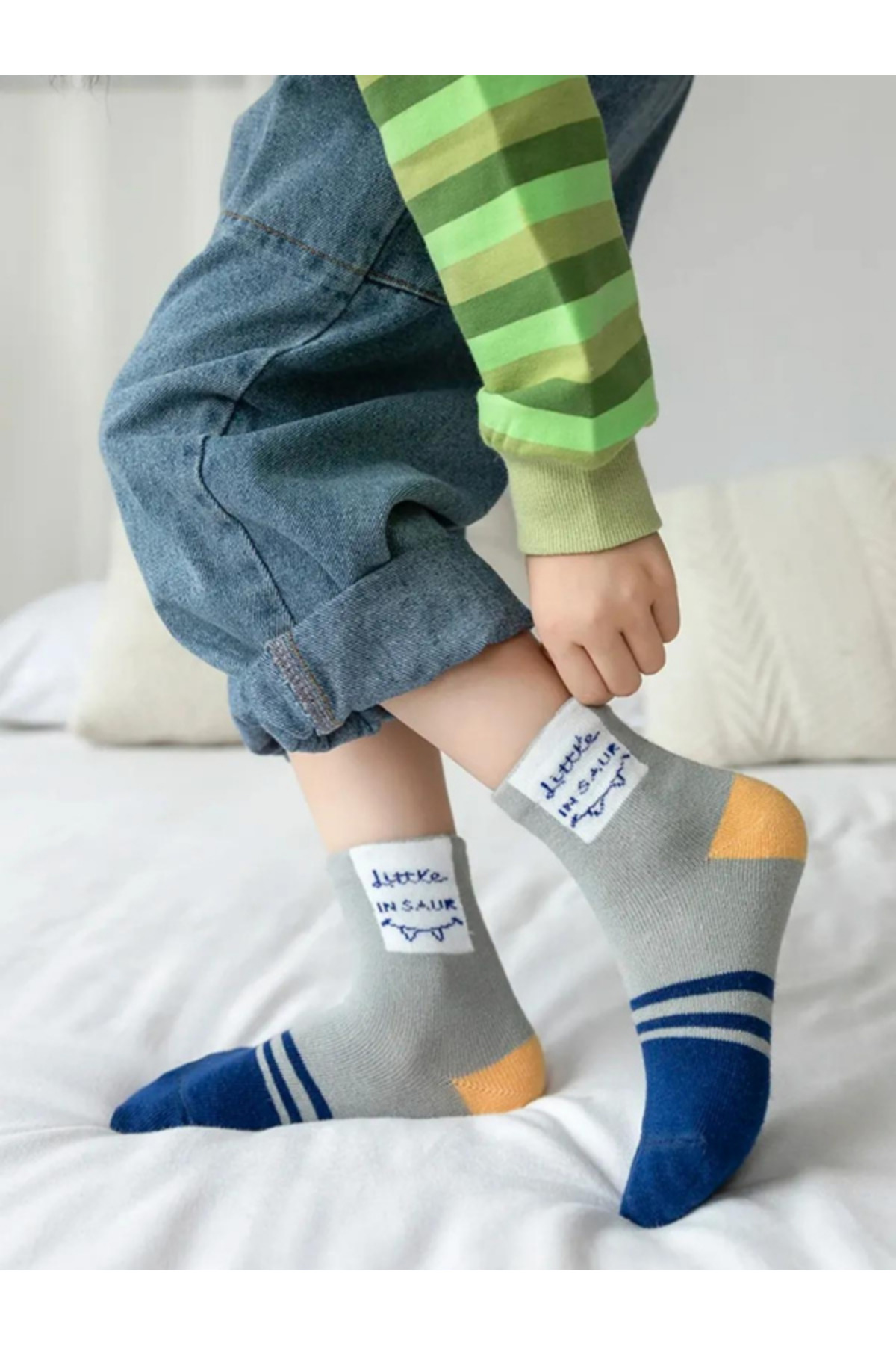 Hobins Sportswear & Company 10'çift Bebek & Çocuk Lüx Çorap Günlük Kullanıma Uygun Nefes Alabilen Dört Mevsim Okul Çorabı fotoğrafı 5 (önizleme)