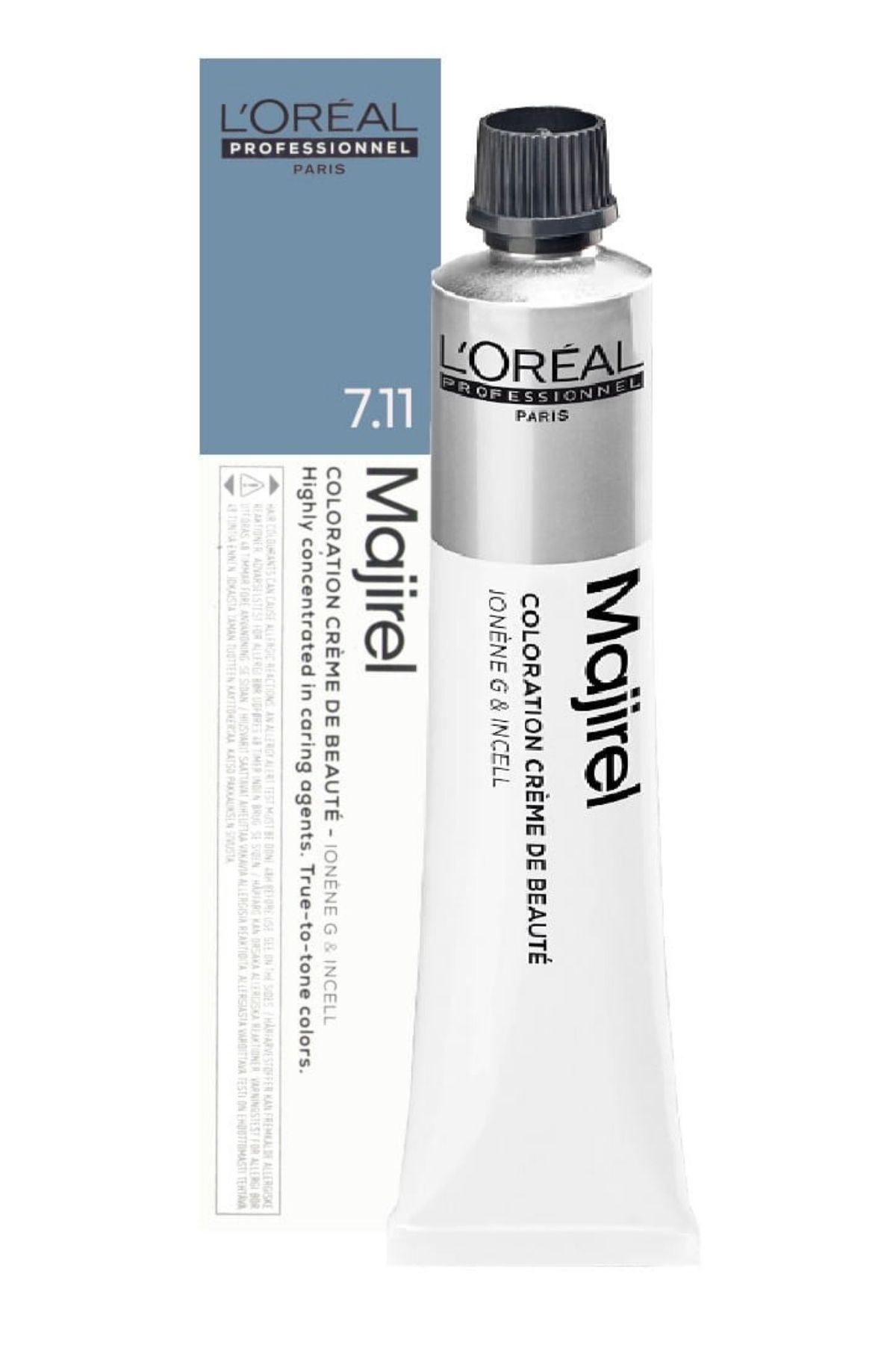 Majirel Hair Dye 7.11 Ash Blonde 60 ml - بسته بندی جدید — قهوه‌ای 3474637282684 — تصویر 2 از 7