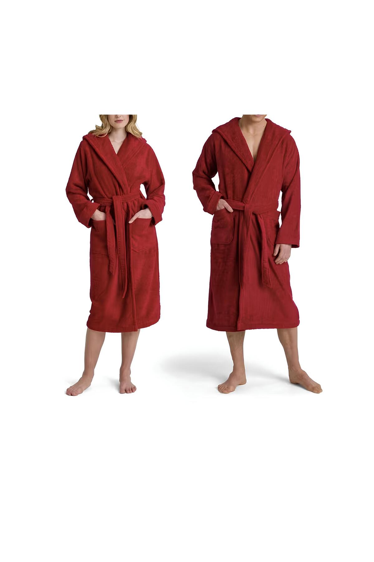 100% Cotton Hooded Women's / Men's Lux Bathrobe
