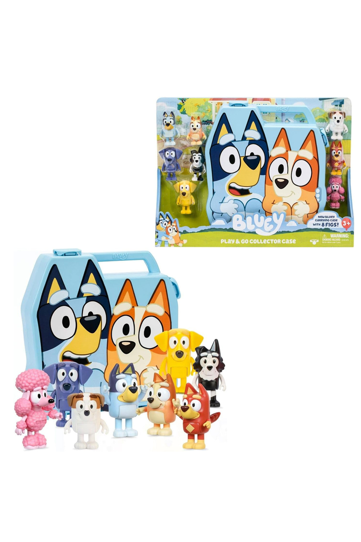 Cici Oyuncak Bluey Deluxe Taşıma Çantalı 8'li Figür Oyun Seti