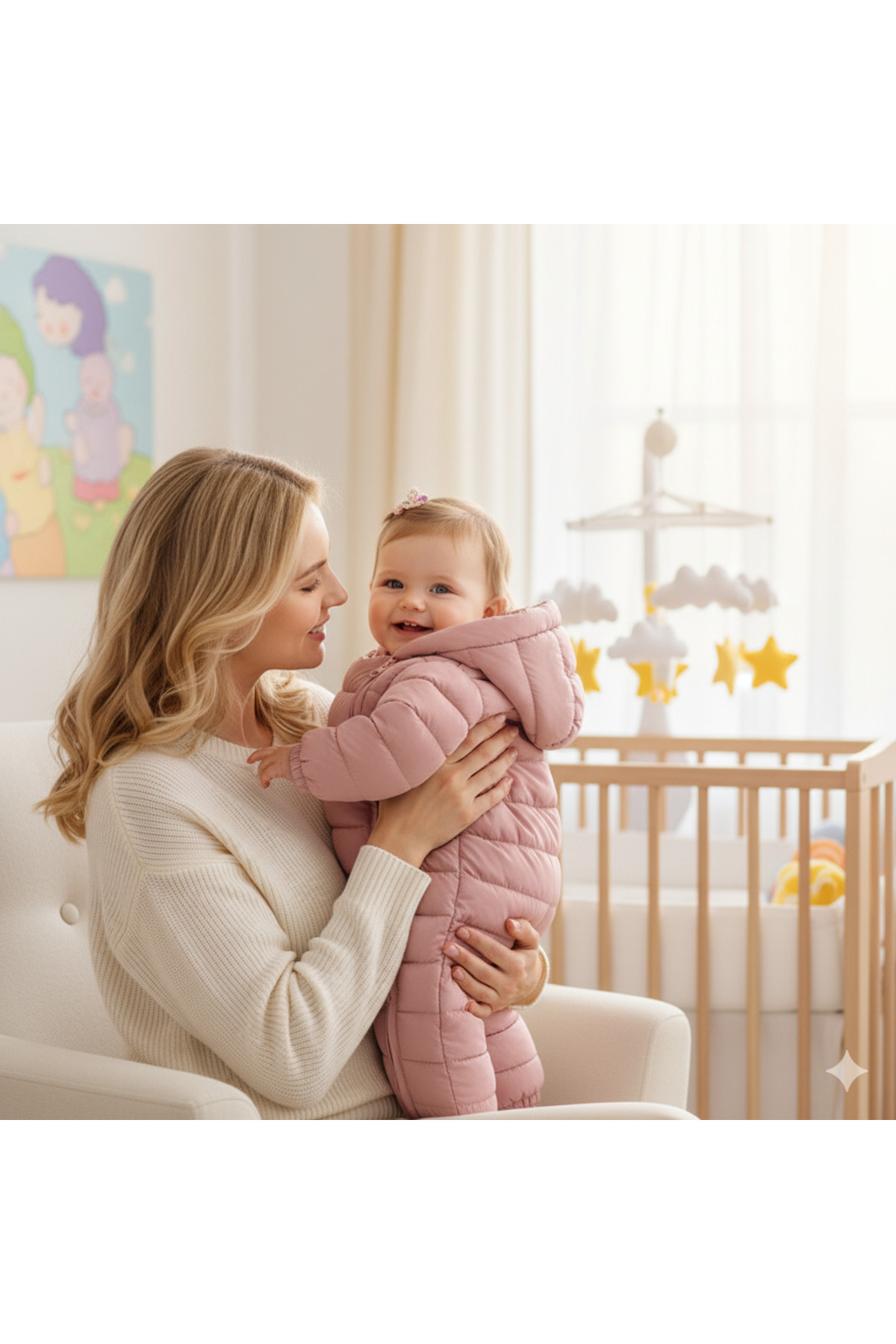 melisam.msg Kız Erkek bebek Kış Kalın Sevimli Tulum Mont fotoğrafı 4 (önizleme)