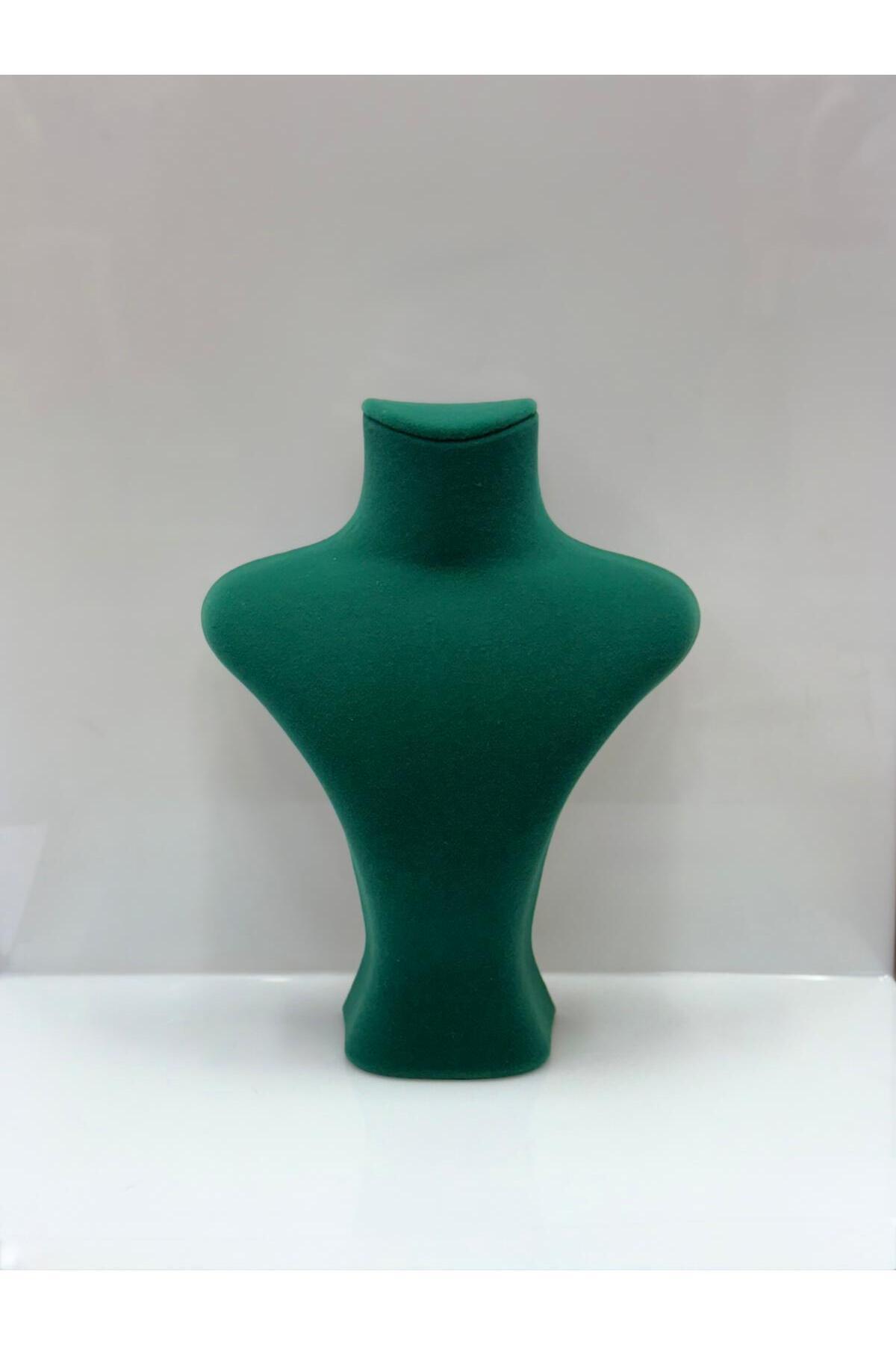 Ventilated Model Suede Fabric Necklace Mannequin 23/18.5/7 .5