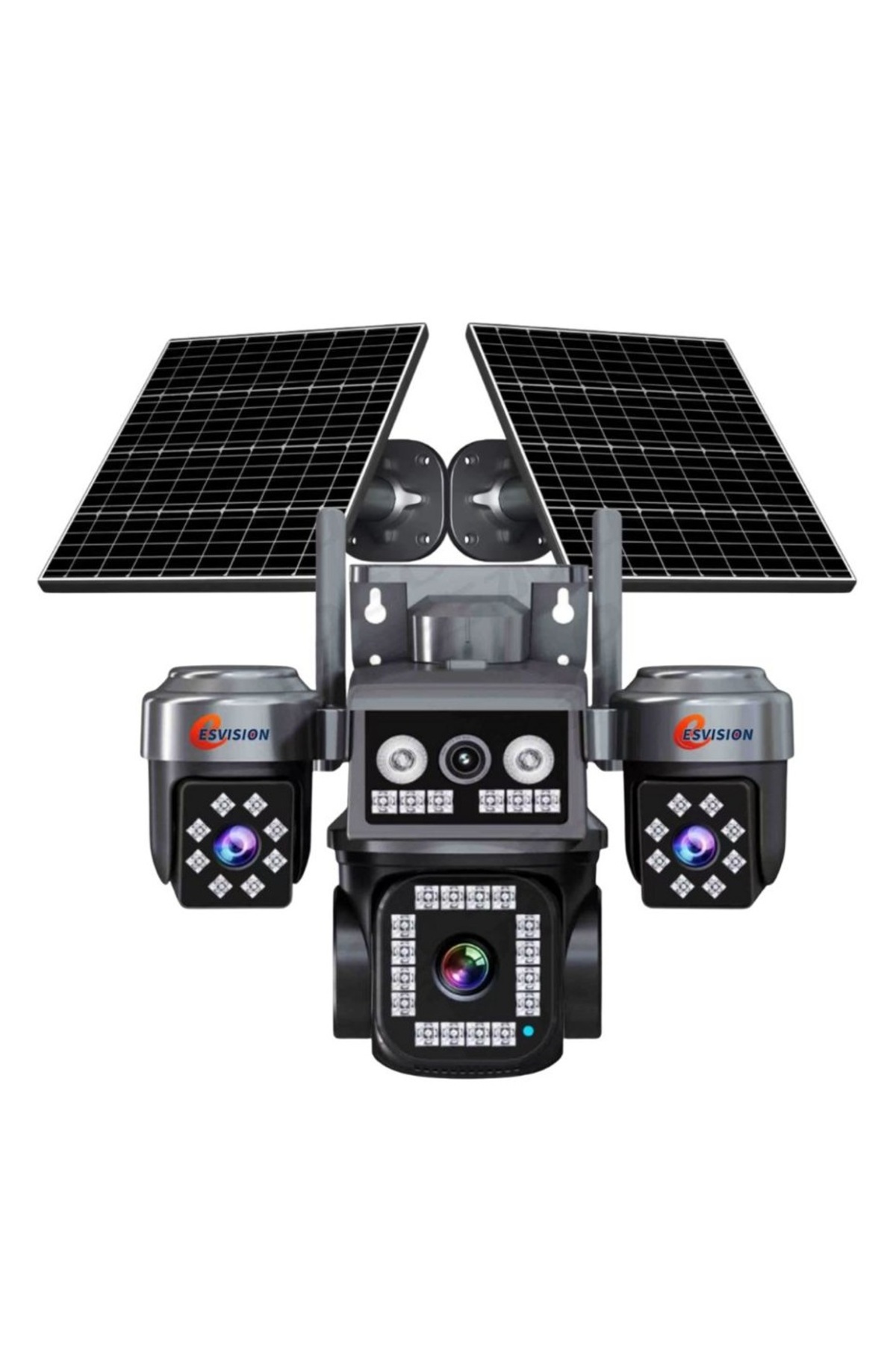 kendinalyap 4 Lensli 8MP 4 Kameralı 4G Çift Solar Güneş Panelli Gece Görüşlü Güvenlik Kamerası