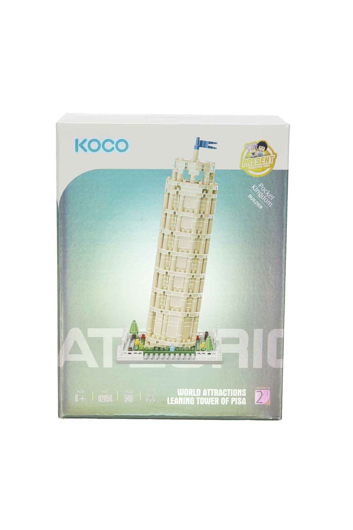 مجموعه جاذبه‌های گردشگری جهان: کیت ساخت برج کج پیزا – مدل معماری ۵۴۸ قطعه‌ای و ۲ فیگور