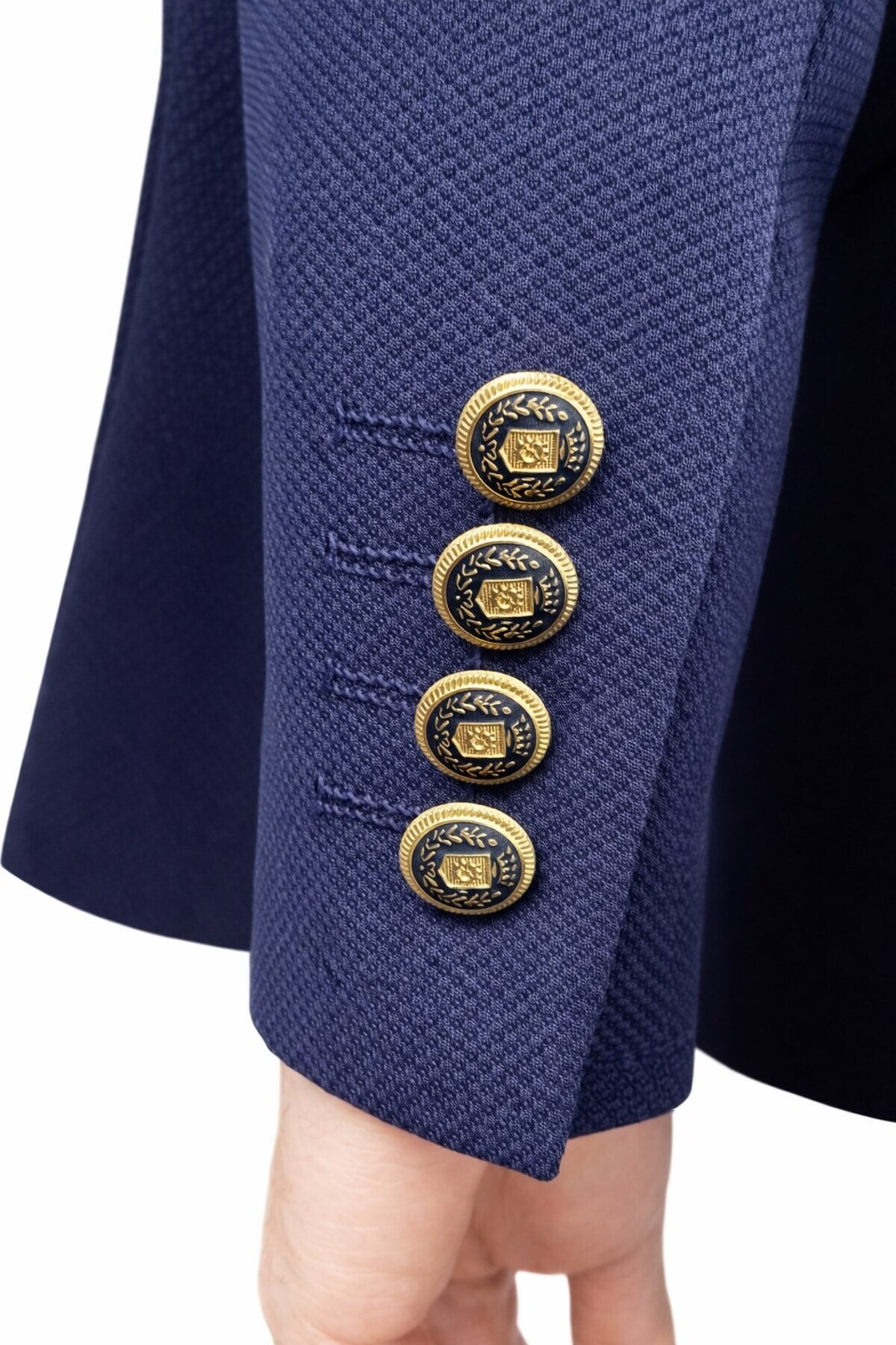 Plus Scorpion Erkek Kruvaze Gold Düğmeli Dokulu Likralı Kumaş Blazer Ceket, Modern Kesim Şık Tasarım görsel 6