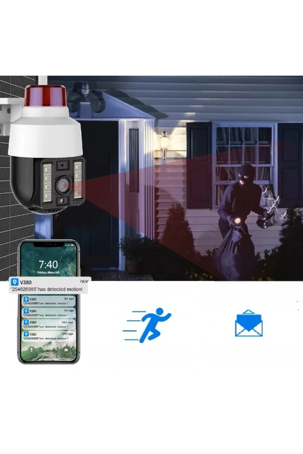 TeknoKesgin KESGİN MARKET®Alarmlı Dış Mekan Güvenlik Kamerası