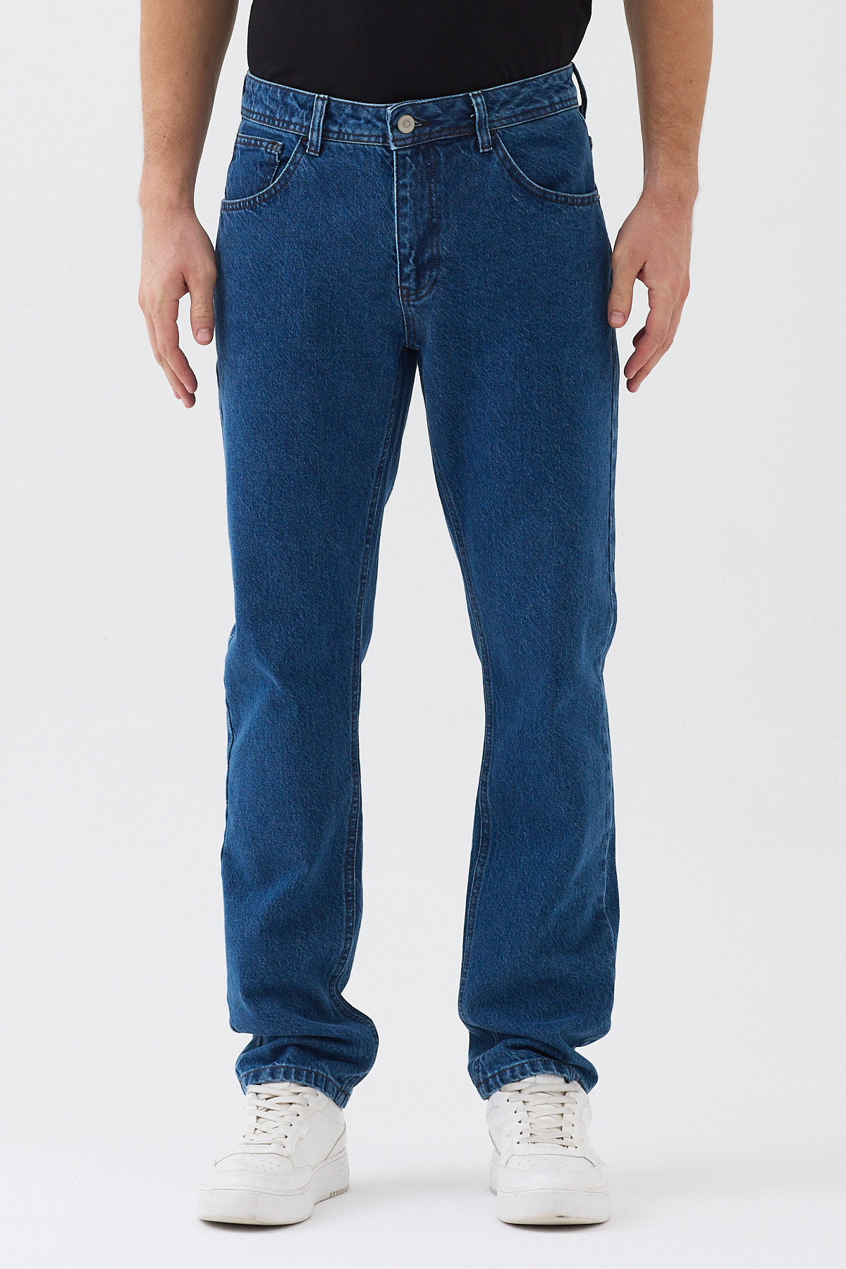 EXPIER Erkek Mavi Baggy Denim Pantolon Bol Paça Yıkamalı Jeans ARD-001 ...