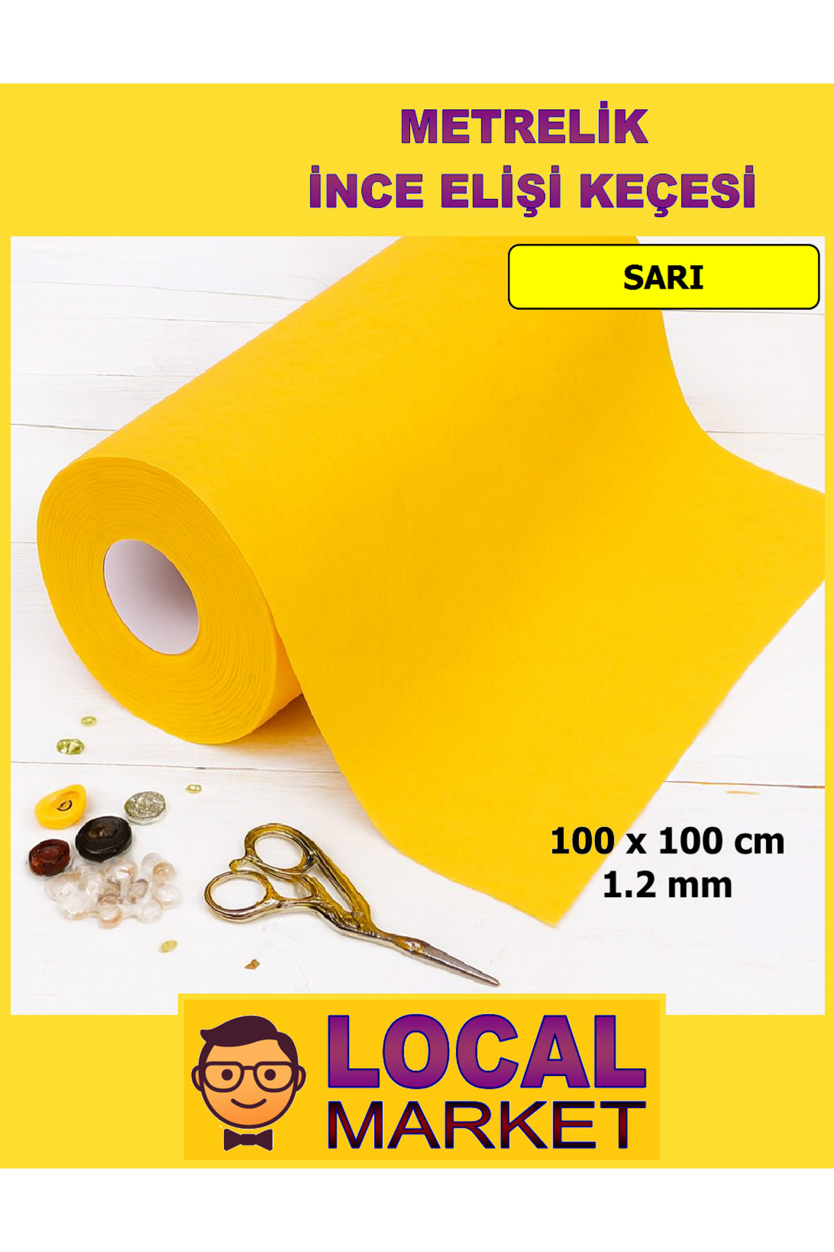 Meter Thin Felt, Craft, Event, Activity felt 100cm x 100cm (1 square meter)