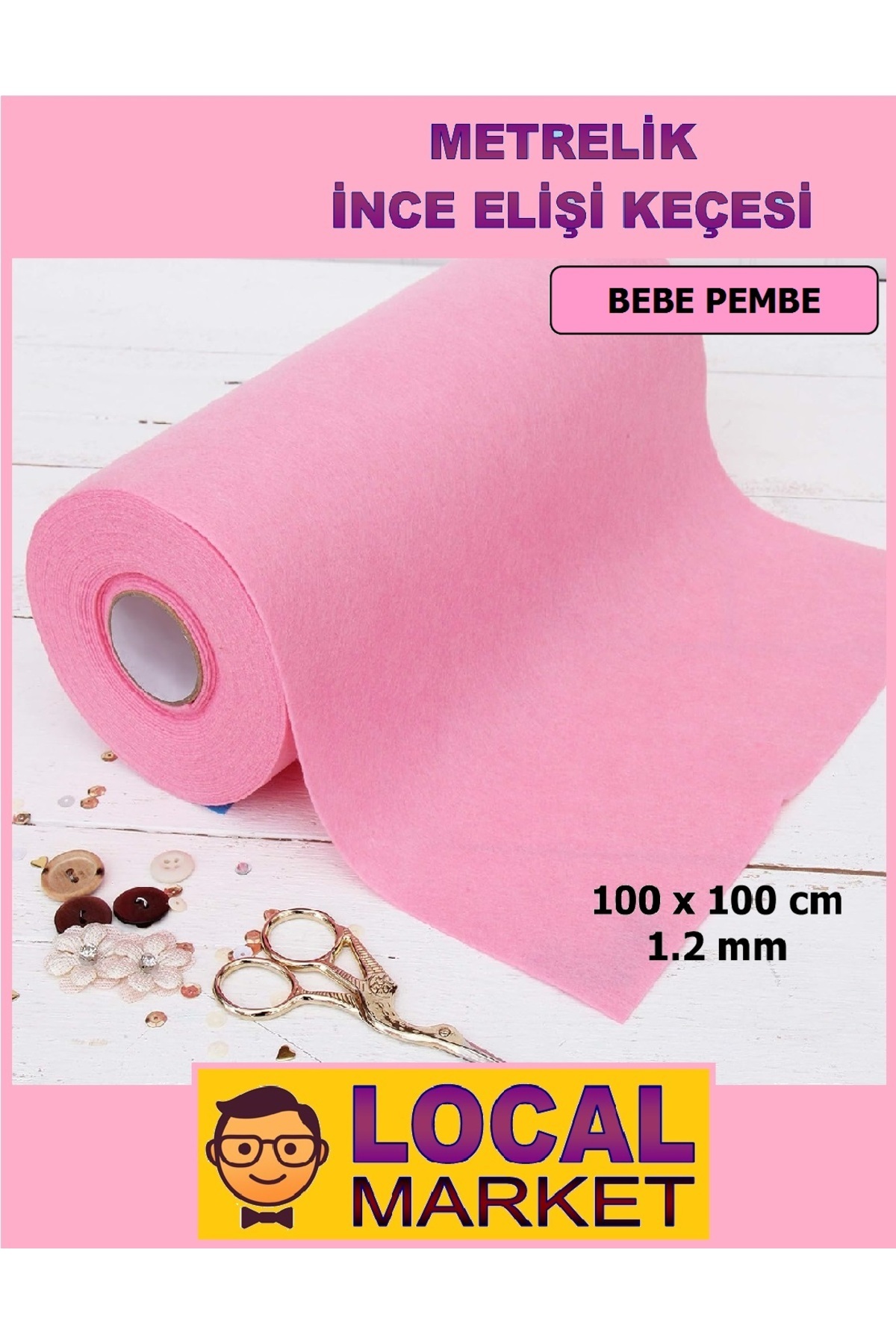 Meter Thin Felt, Craft, Event, Activity felt 100cm x 100cm (1 square meter)