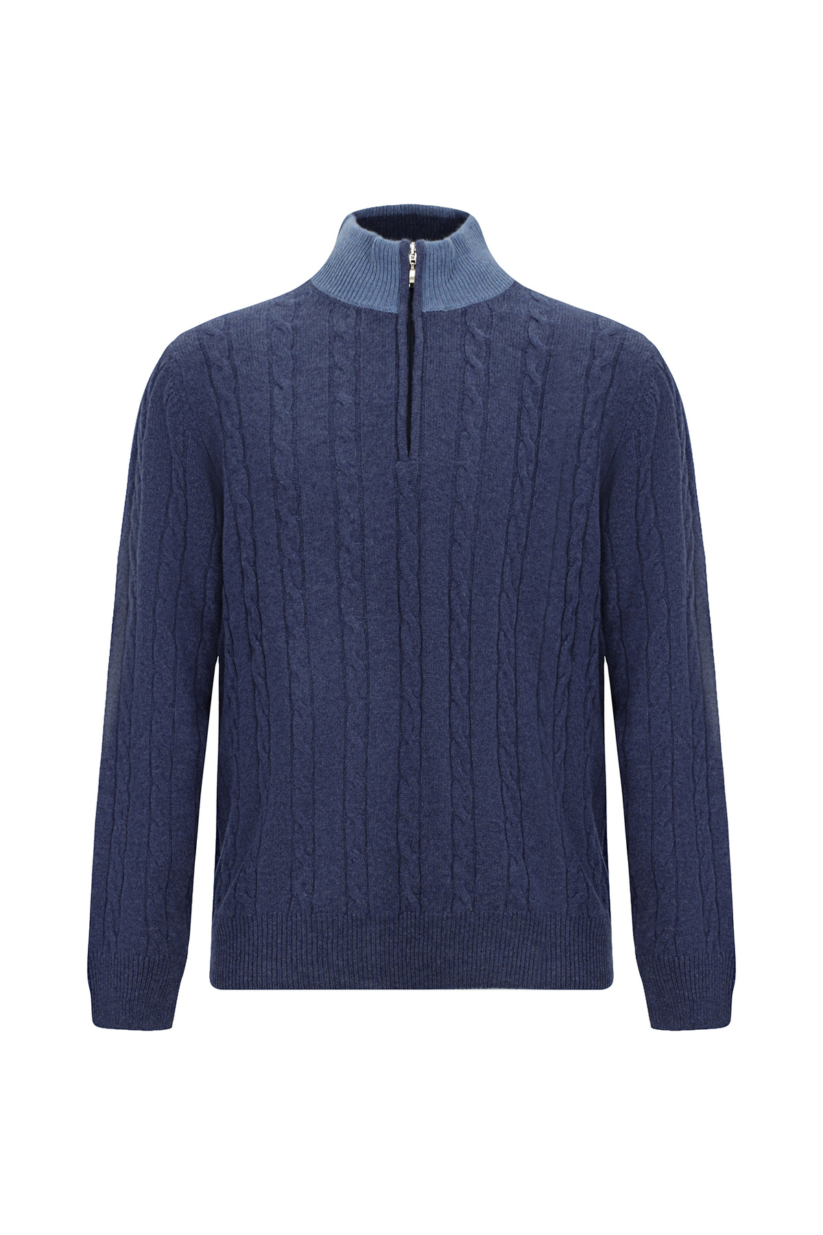 کیگیلی ژاکت بافتنی کشمیر طرح‌دار یقه اسکی معمولی سایز بزرگ