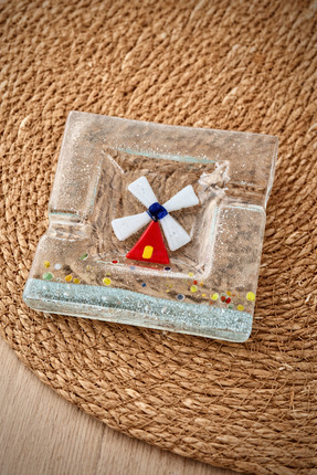 Le Kiv Home El Yapımı Cam Küllük – Renkli Detaylı Dekoratif Tasarım (Uğur Böc...