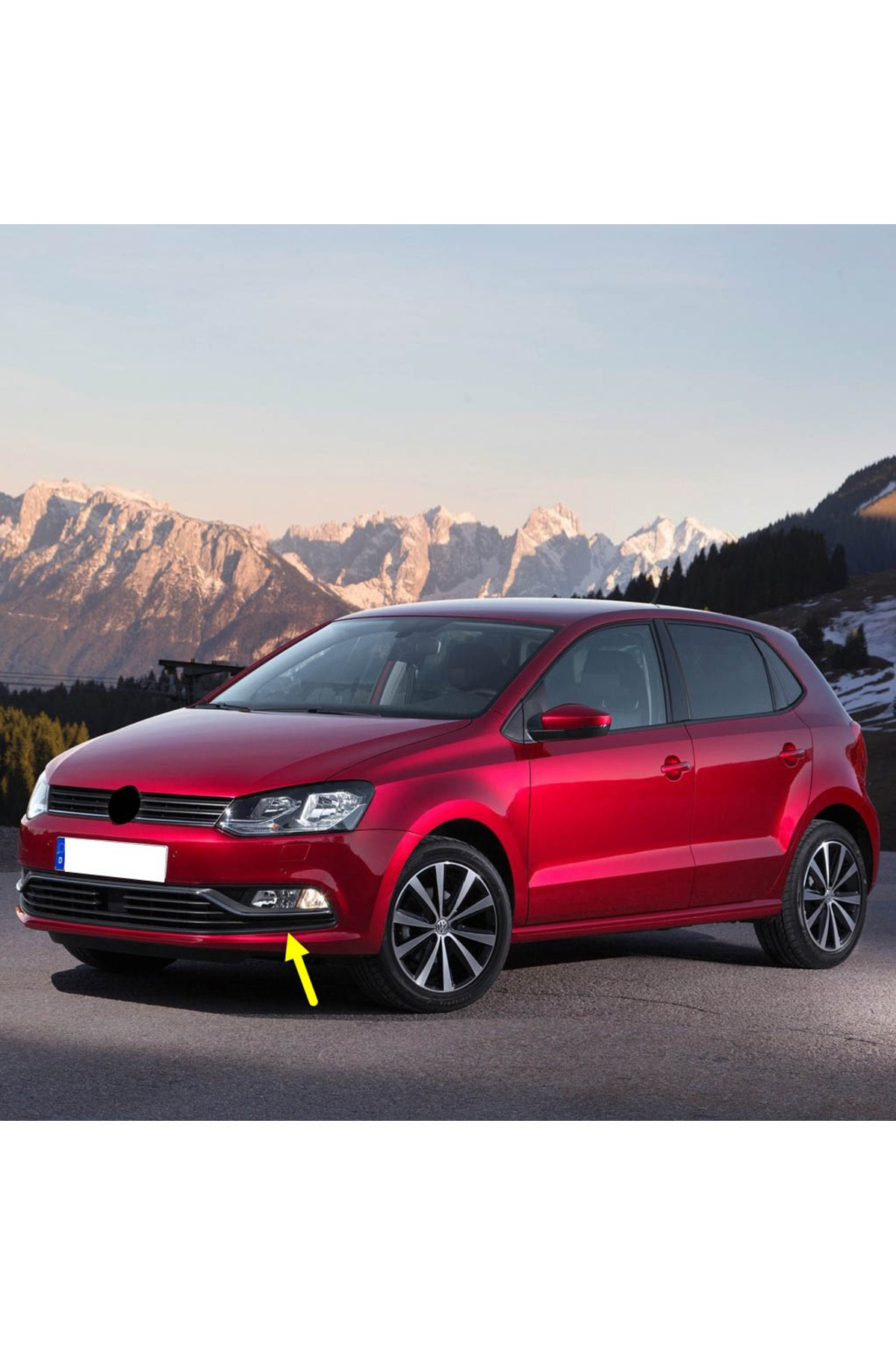 İthal VW Polo 2015-2017 Ön Tampon Sol Sis Çerçevesi Kromlu 6C0854661C
