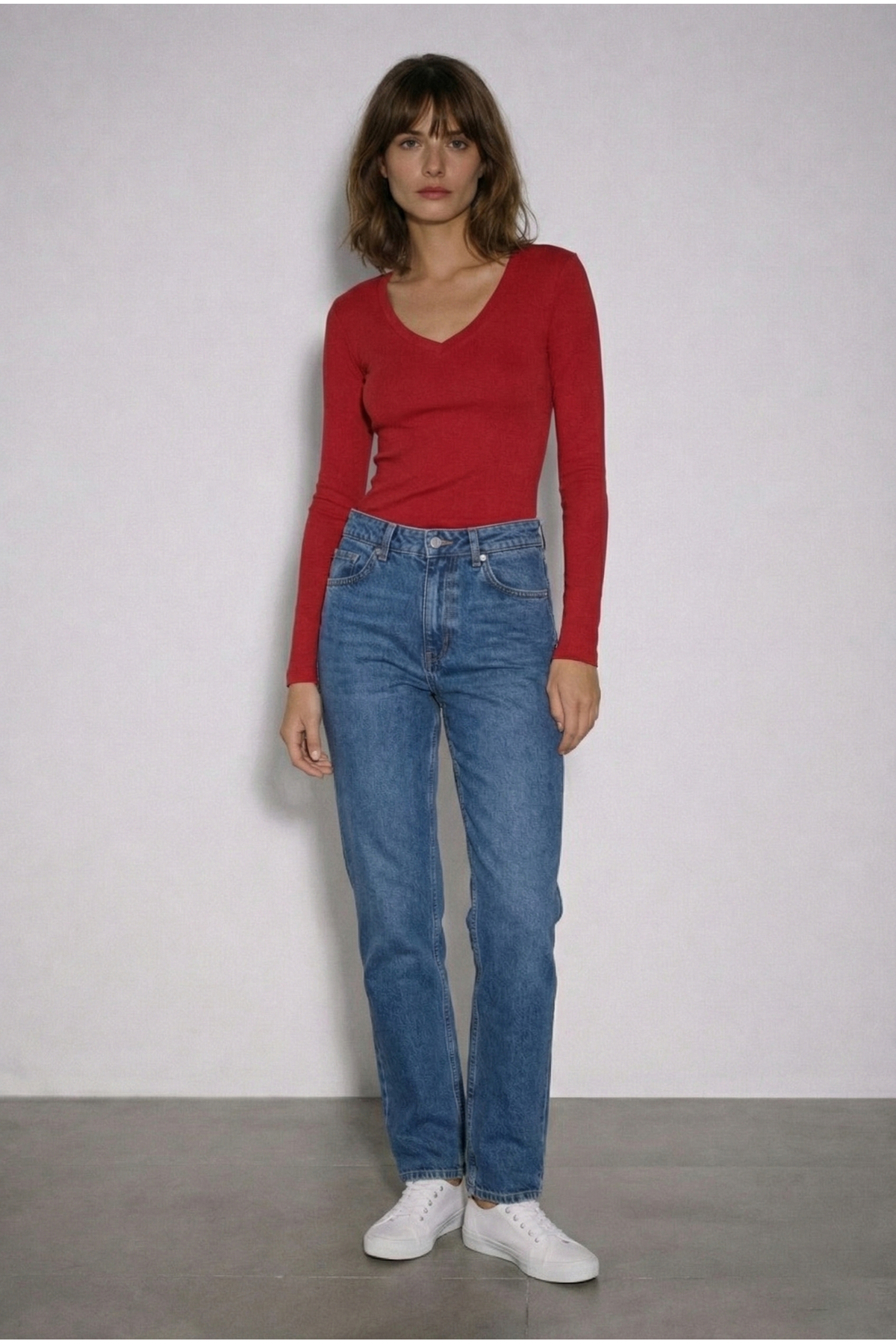 BABOKAH  x Ngulincetin V Yaka Uzun Kol Üst - Görsel 4