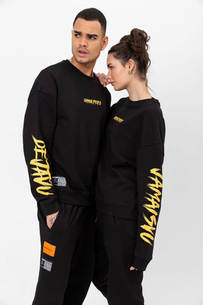 common people Dejavu Siyah Sweatshirt