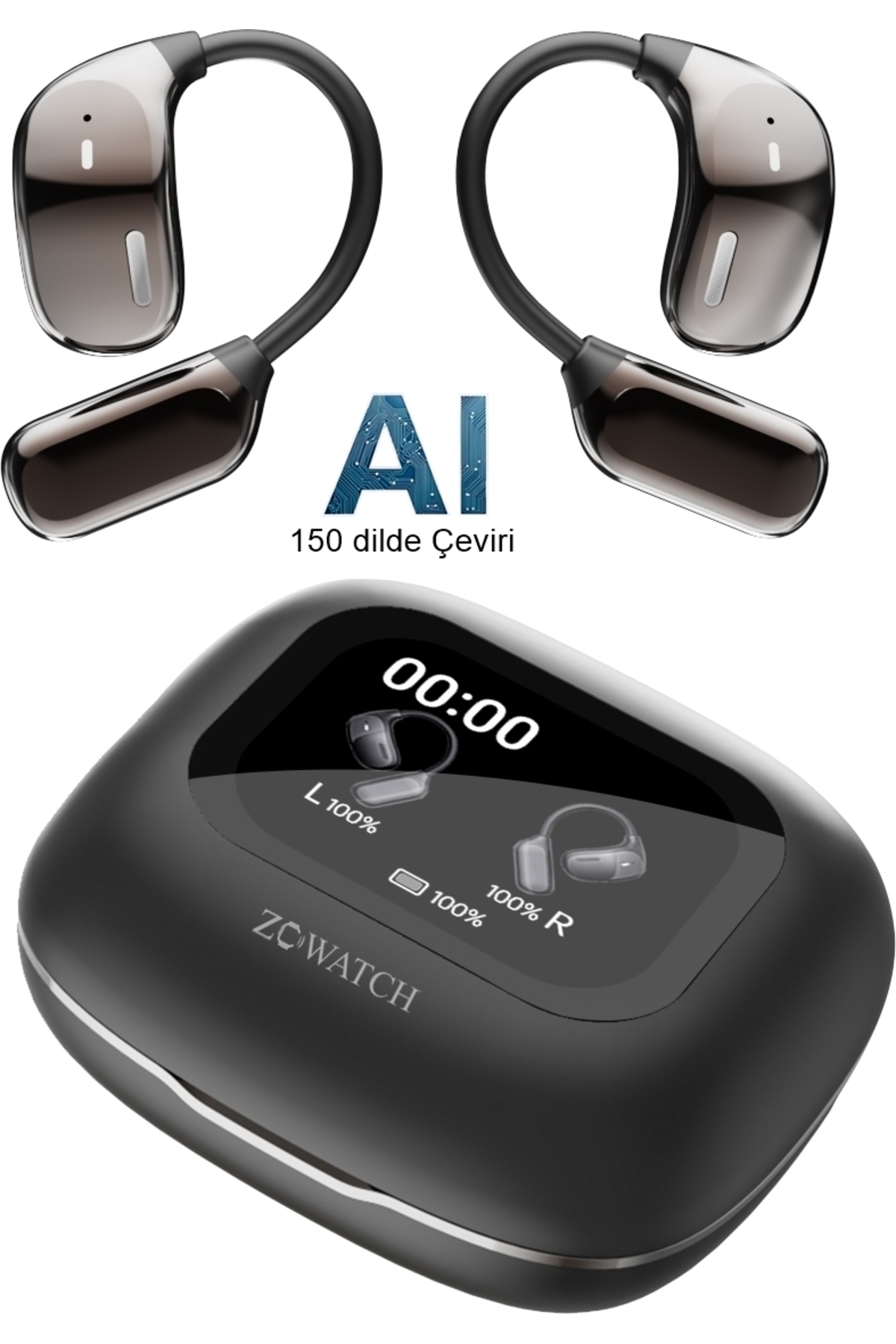 ZCWATCH E1025 Ultra BT 5.4 OWS Kulaklık, AI 150 Dil