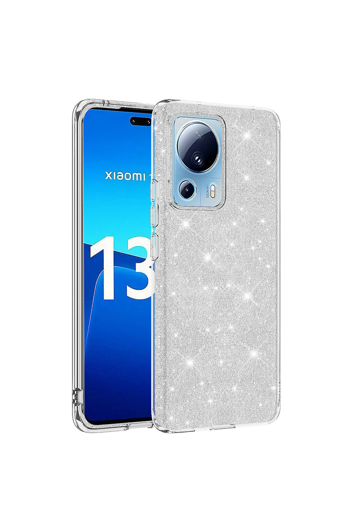Xiaomi Mi 13 Lite Case Glitter Glossy Hard TPU+PC Durable Case