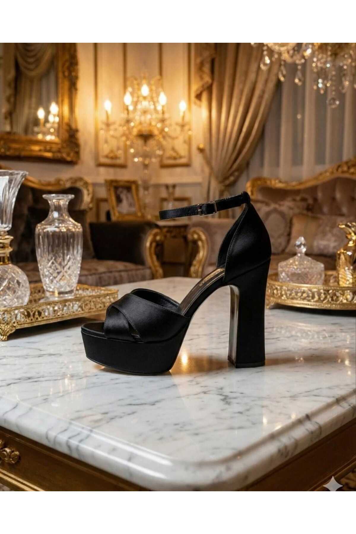 City steps  kadın topuklu çapraz bantlı ayakkabı 12 cm topuk