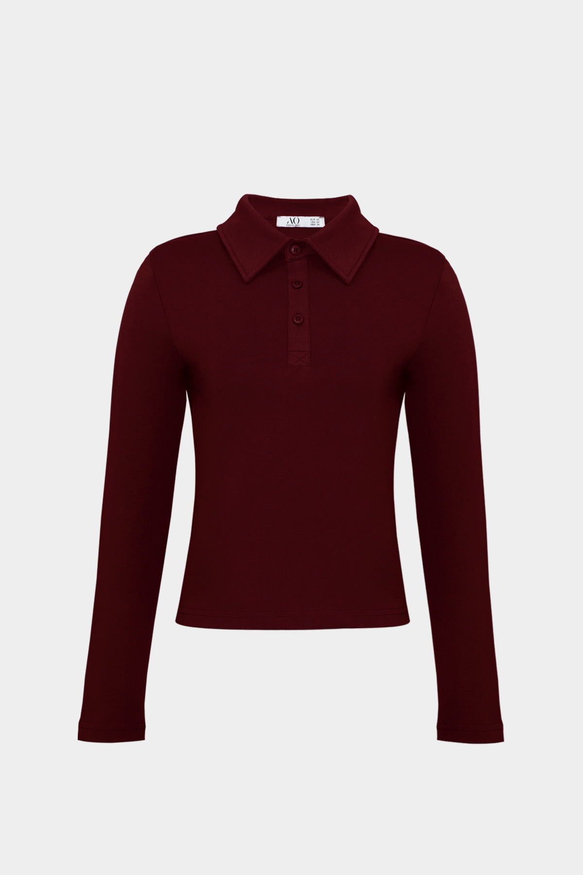 Açelya Okcu Premium Polo Yaka Vatka Detaylı Pamuklu Fit Tişört