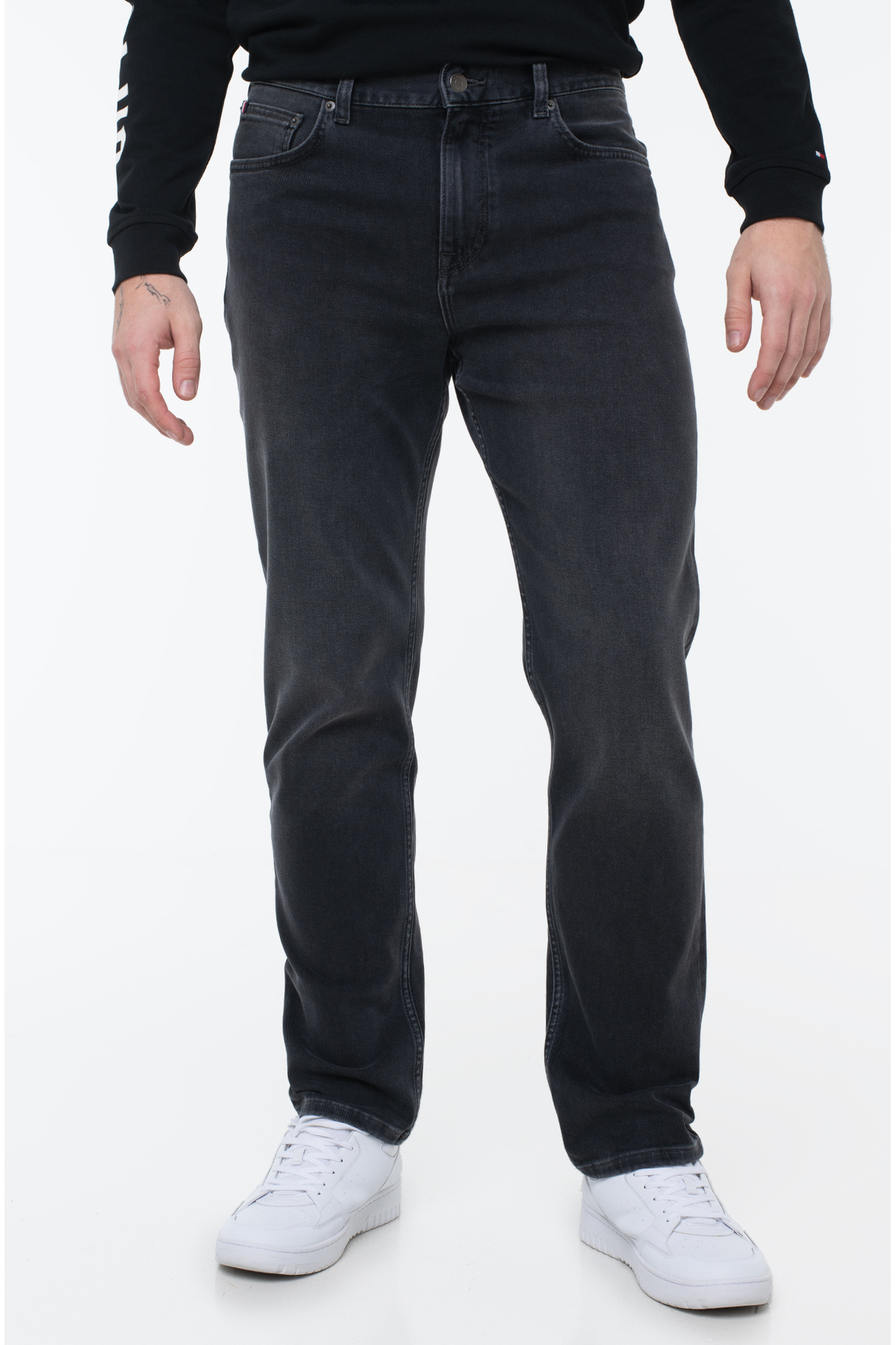 تامی هیلفیگر شلوار جین مردانه خاکستری راسته MW0MW41891-1B4