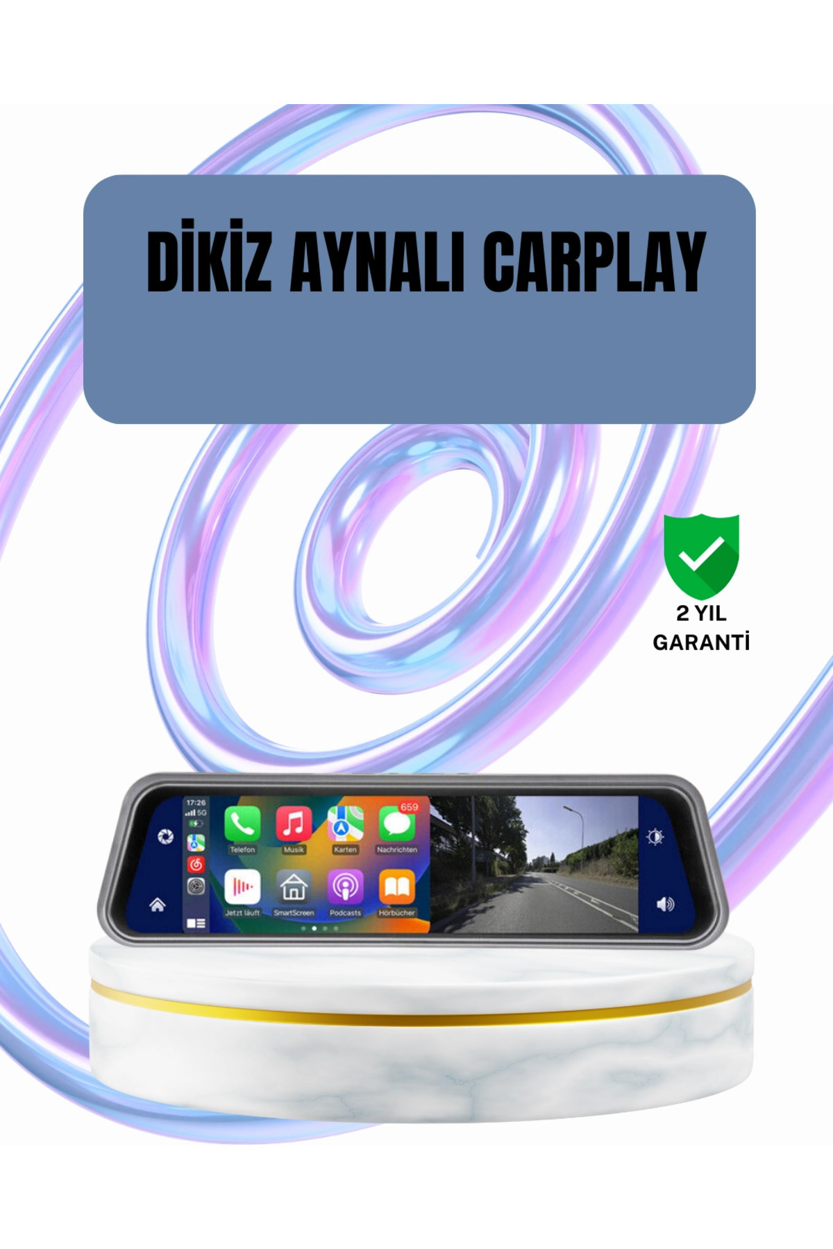 tetikteknoloji BFS Ön Arka Kameralı Dokunmatik Dikiz Aynası 170° Geniş Açı