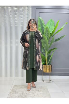 Modam Bella BÜYÜK BEDEN ÜÇLÜ KAPAKLI TAKIM