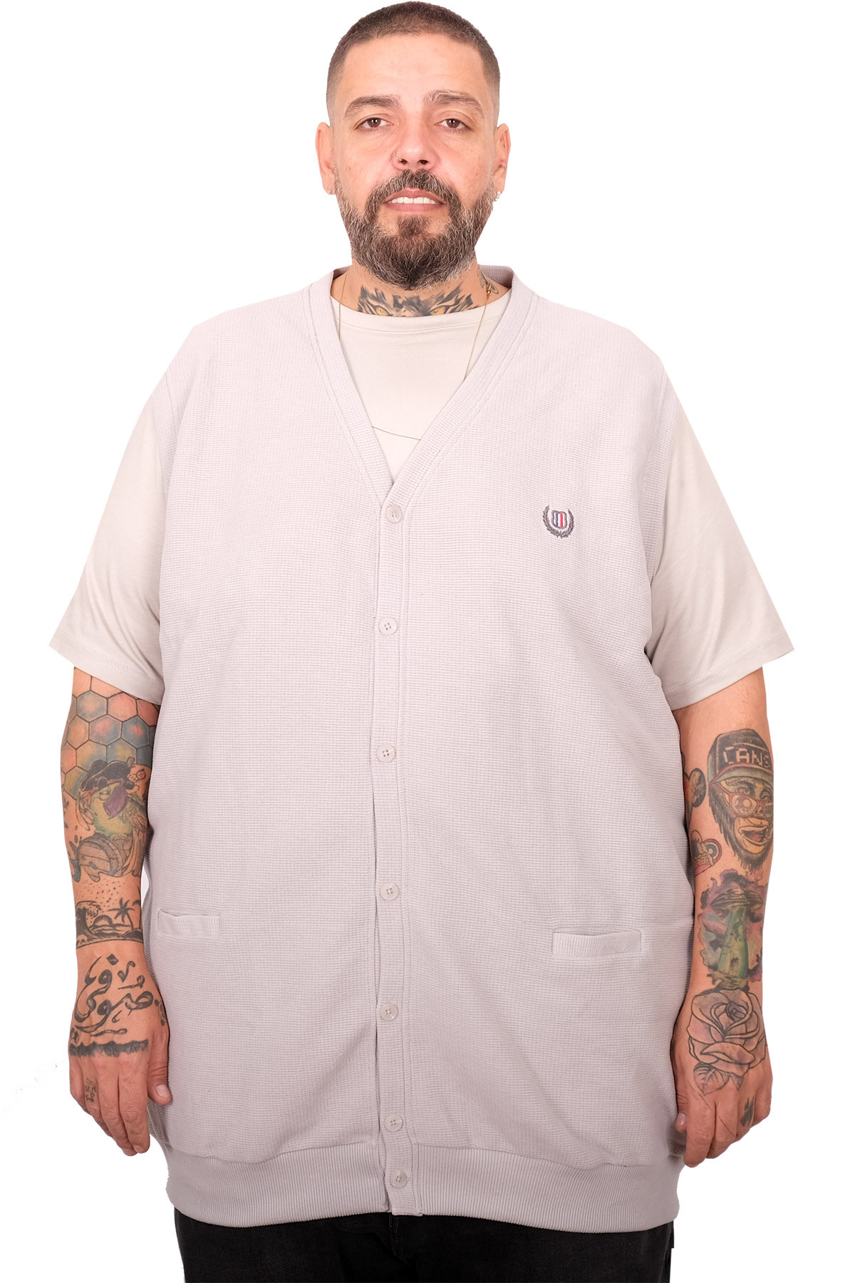 ModeXL Mode XL Battal Beden Yelek 20545 gri