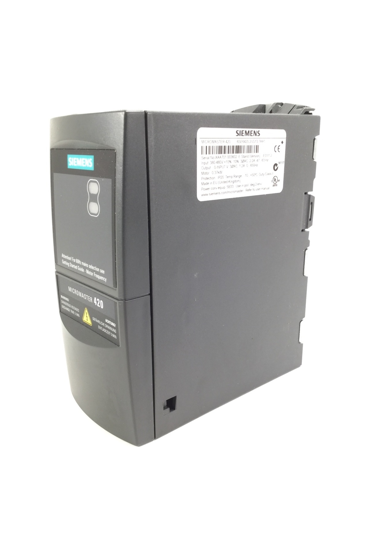 Siemens 6SE6420-2UD13-7AA1 MICROMASTER 420 0,37KW 3F3F SÜRÜCÜ