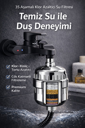 NOY Filtreli Duş Başlığı Duş Sistemi Uyumlu Su Filtreleme Cihazi
