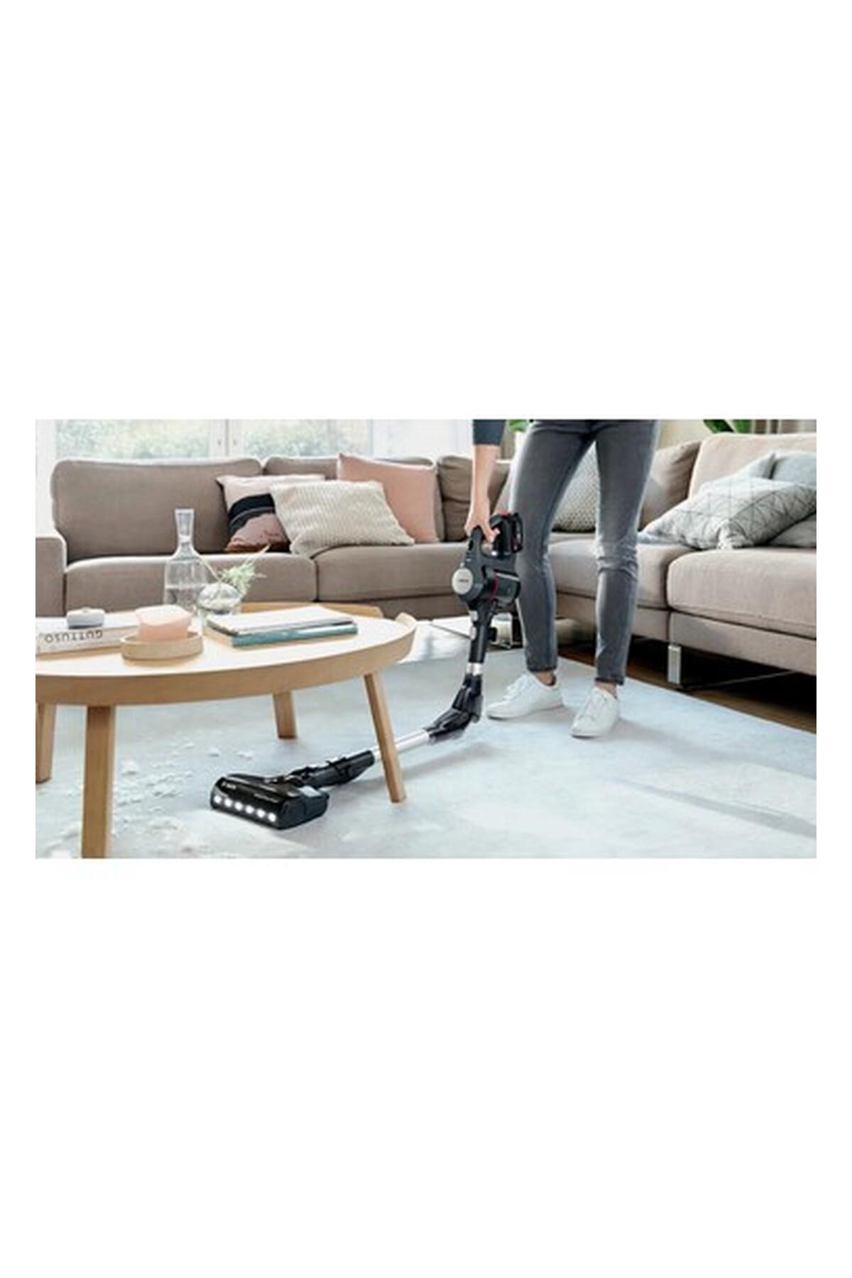 Bosch Unlimited 7 (Çift Bataryalı) Premium Şarjlı Dik Süpürge, Hijyenik ve Kartuş Filtreli + Lucio