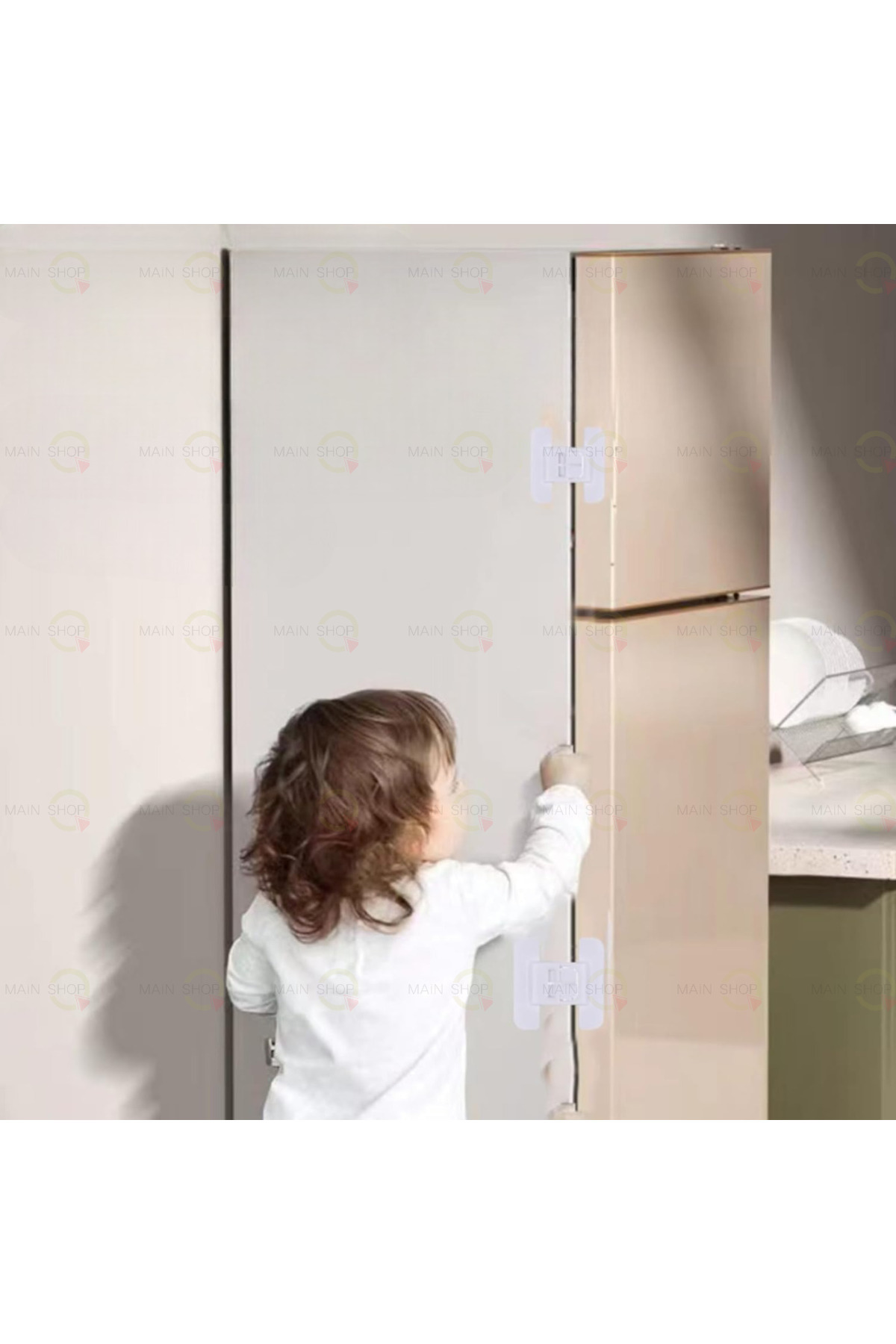 MAİN SHOP 4 Adet Çocuk Güvenliği İçin Buzdolabı Kapısı Kilit, Kapı Sabitleyici Toka M-360 fotoğrafı 7 (önizleme)