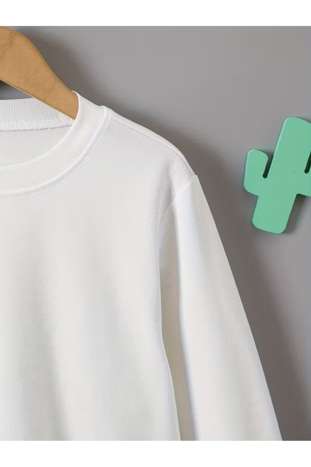 haha Çocuklar için Oversize Kapüşonsuz Sweatshirt fotoğrafı 6 (önizleme)
