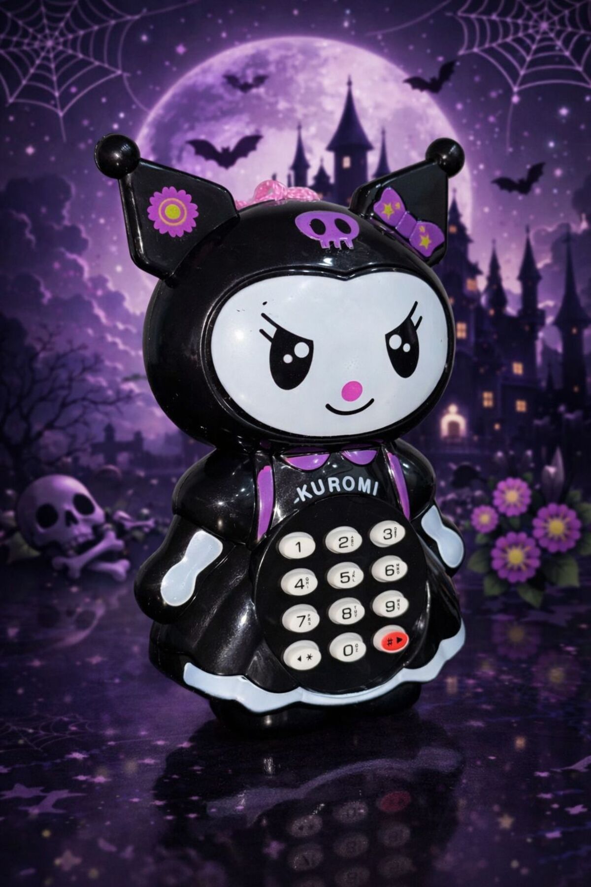 kuromi Müzikli Oyuncak Telefon siyah