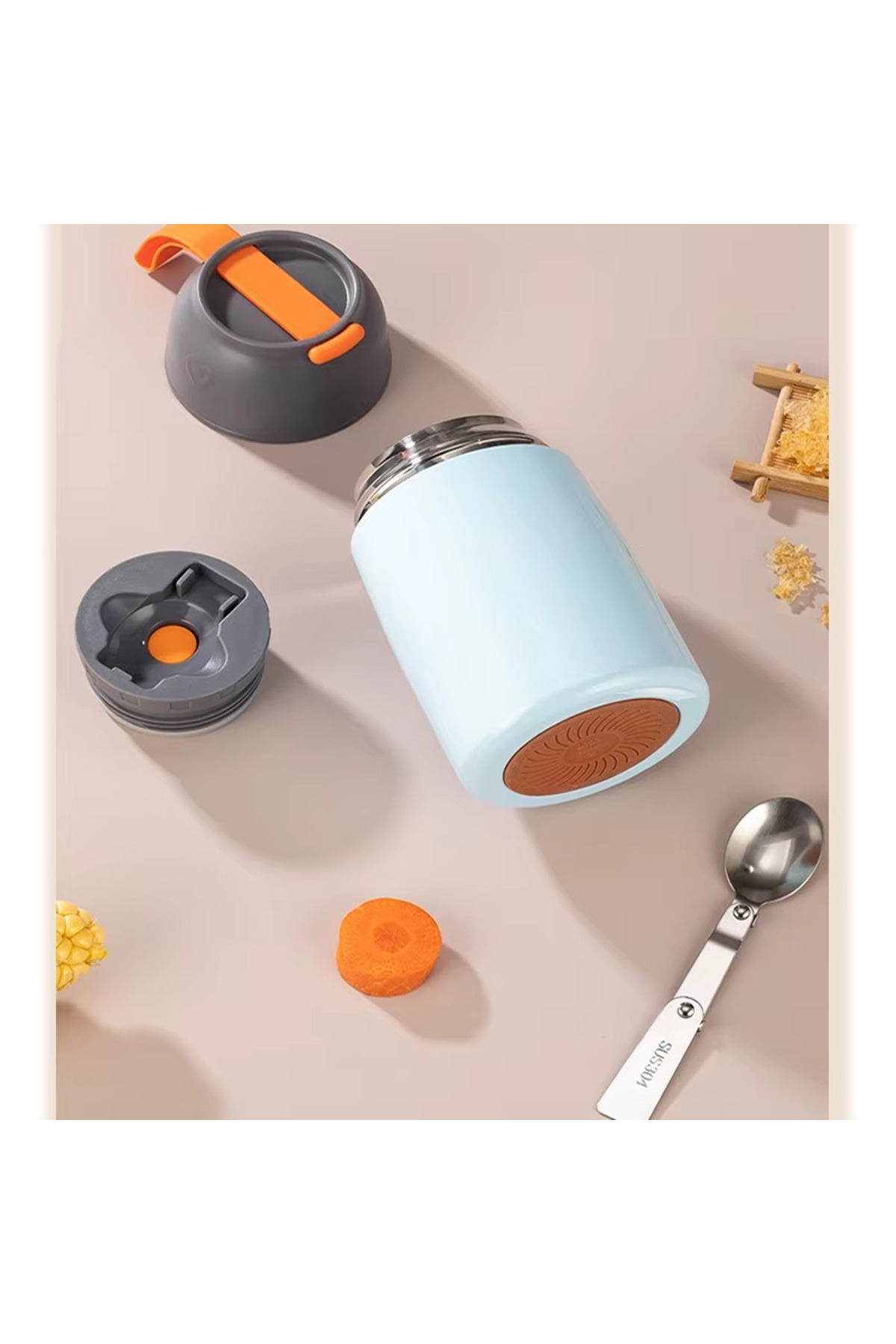 jojobebek Mama Saklama Termos Çift Duvarlı Paslanmaz Çelik, BPA’sız, Sızdırmaz Kapak 650 ml fotoğrafı 6 (önizleme)