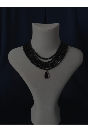 Butik Çok Sıralı Taş Kolye