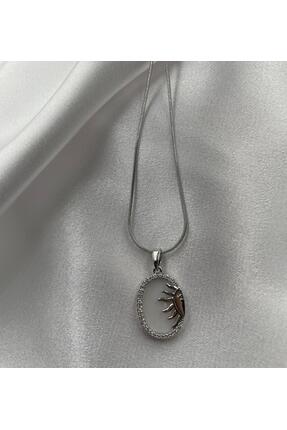 Çelik Güneş Kolye