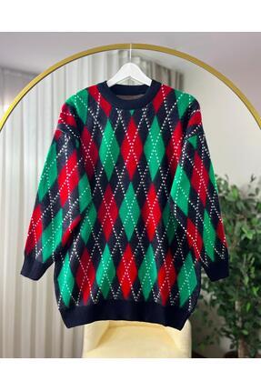 Parla Modam ARİYA BİSİKLET YAKA BAKLAVA ŞERİT DETAYLI TRİKO TUNİK 3023