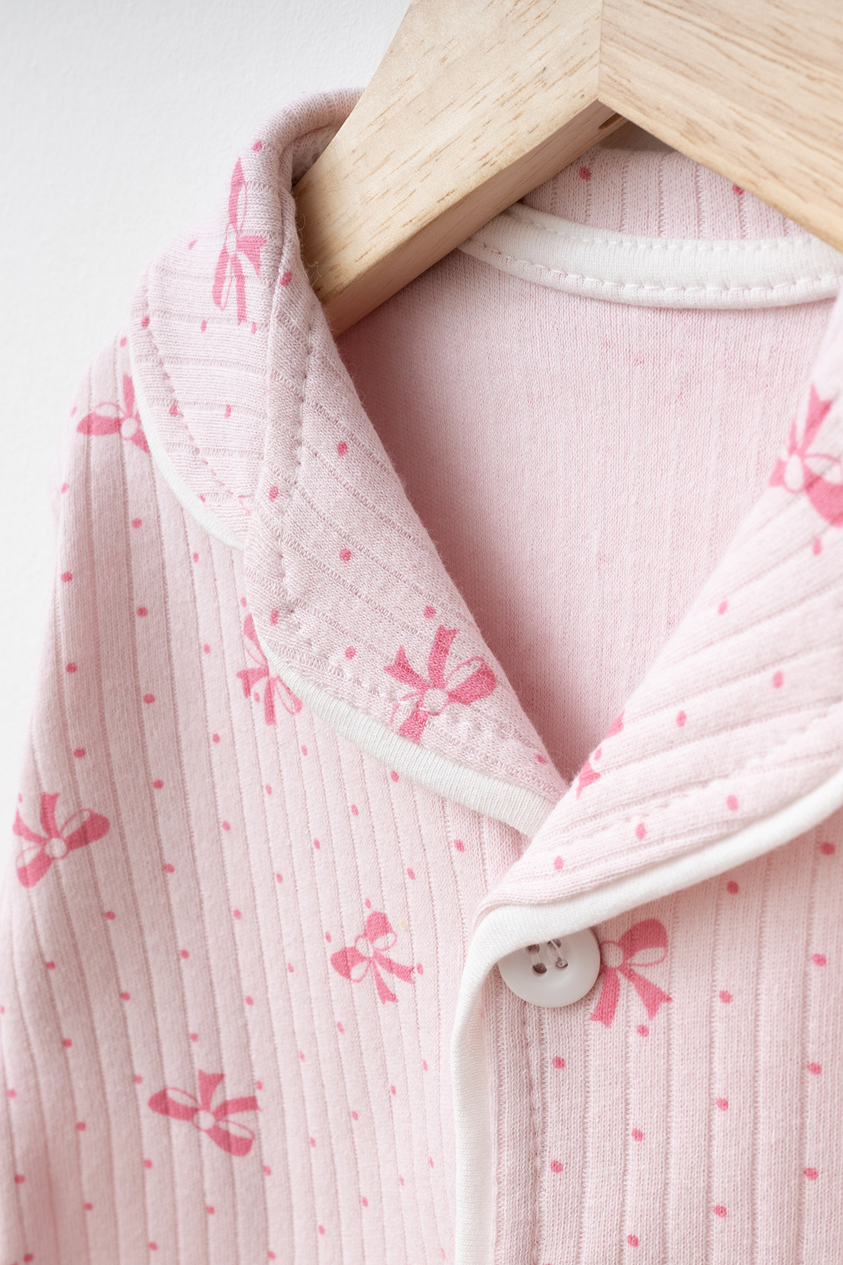 yukobaby bebeğiniz için en doğalı Bebek & Çocuk Fiyonklu %100 Pamuk Uzun Kollu Düğmeli Mevsimlik Çocuk Pijaması yk0053 fotoğrafı 5 (önizleme)