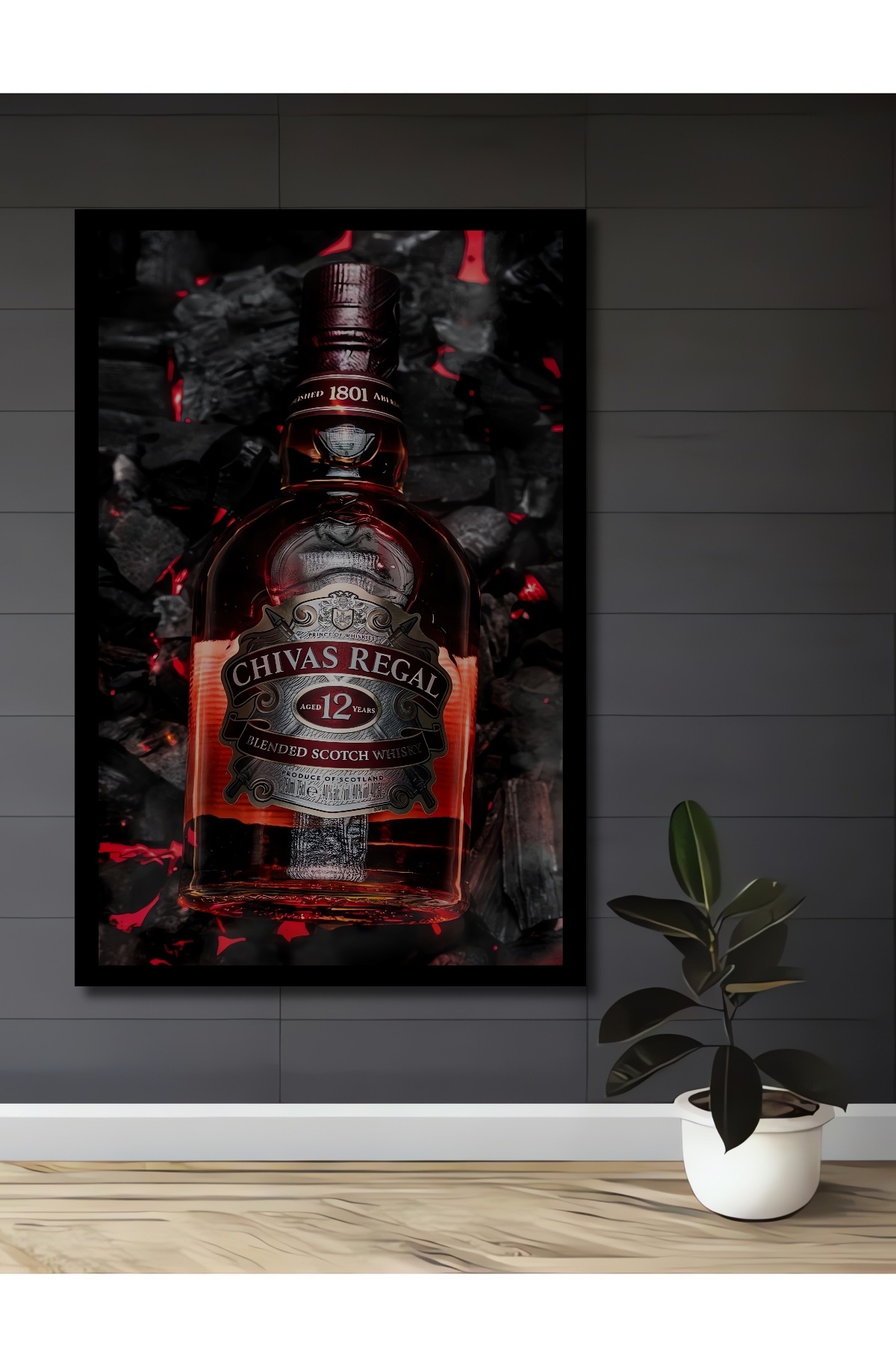 Teona Ahşap Chivas Regal 12 Yaş Viski Ahşap Dekoratif Tablo