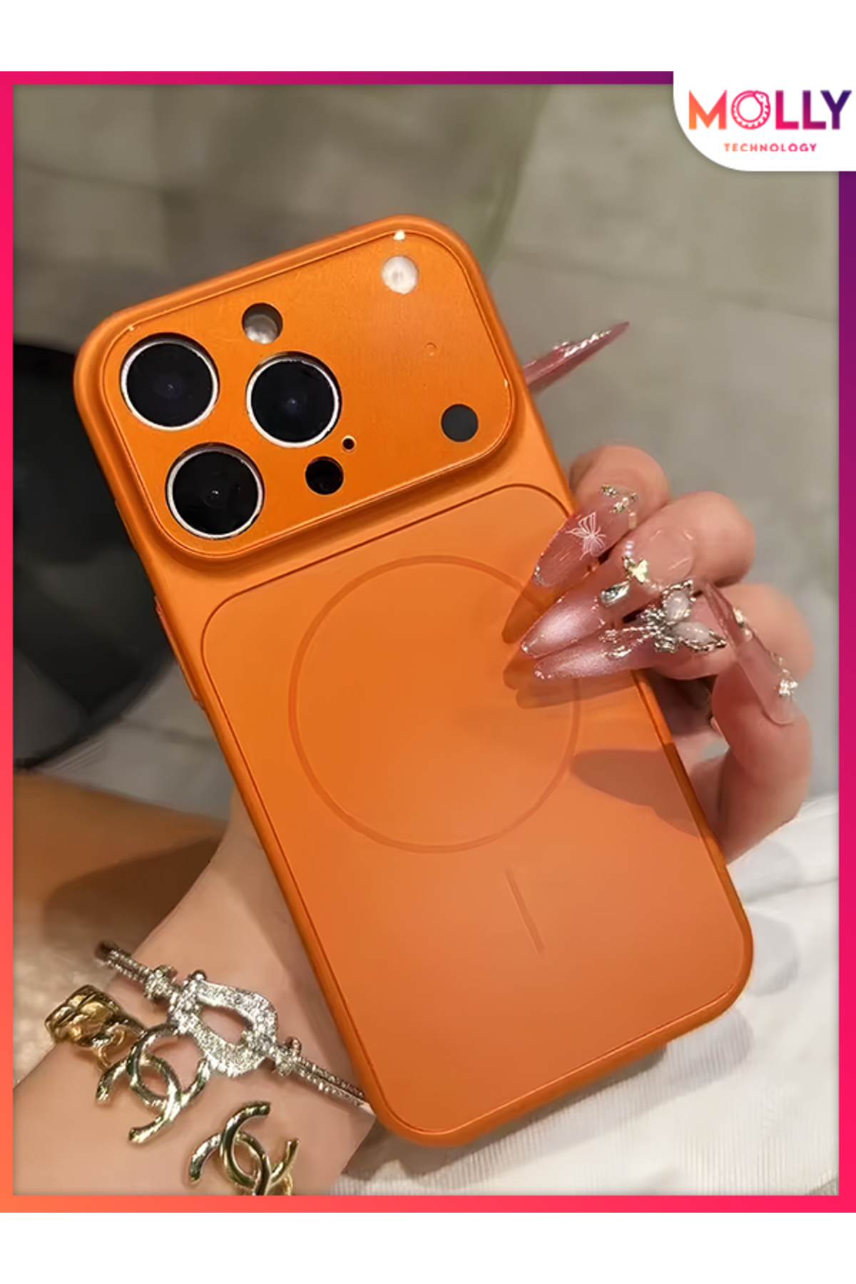 Molly iPhone 15 Pro Max İçin Cosmic Orange NextGen AA Kalite AG