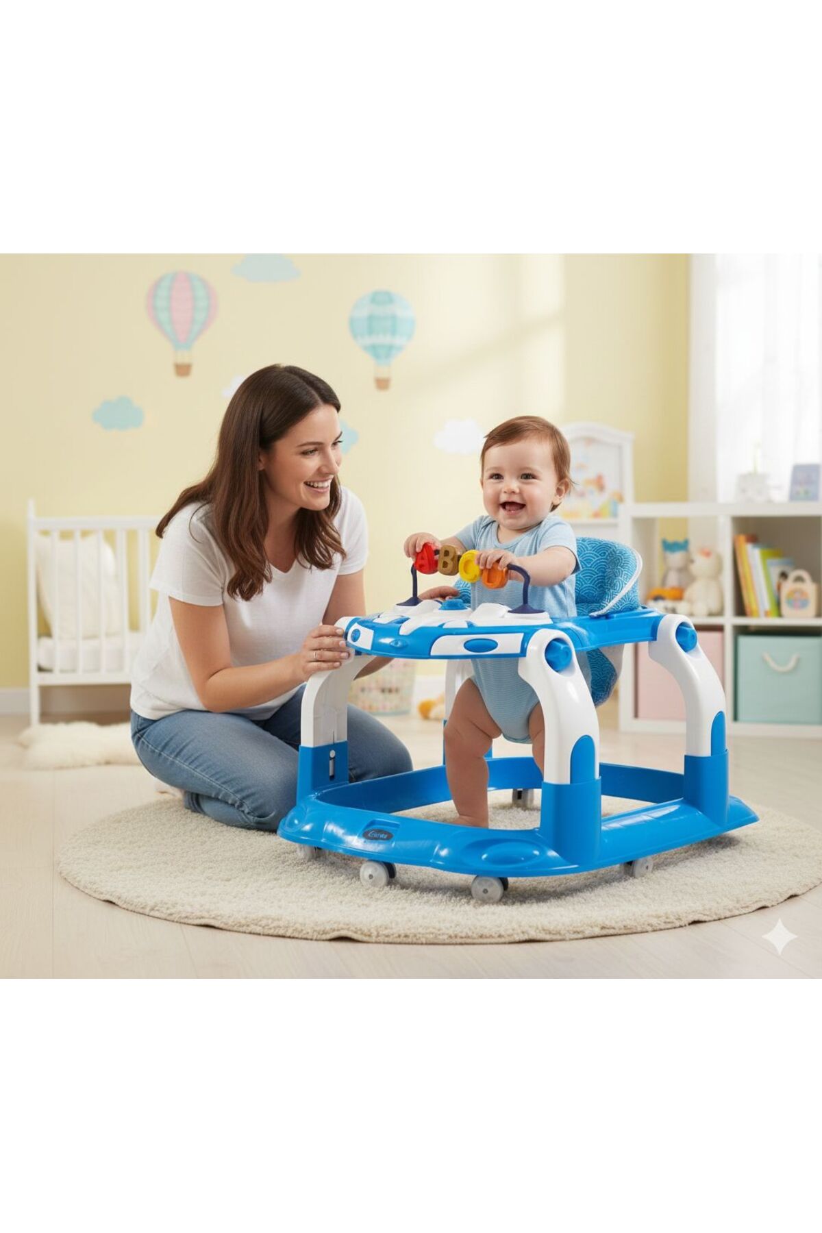 TURHANBEBE Kornalı Oyuncaklı Mama Tablalı Zıp Zıp Hoppala Yürüteç & Örümcek & İlk Adım fotoğrafı 2 (önizleme)