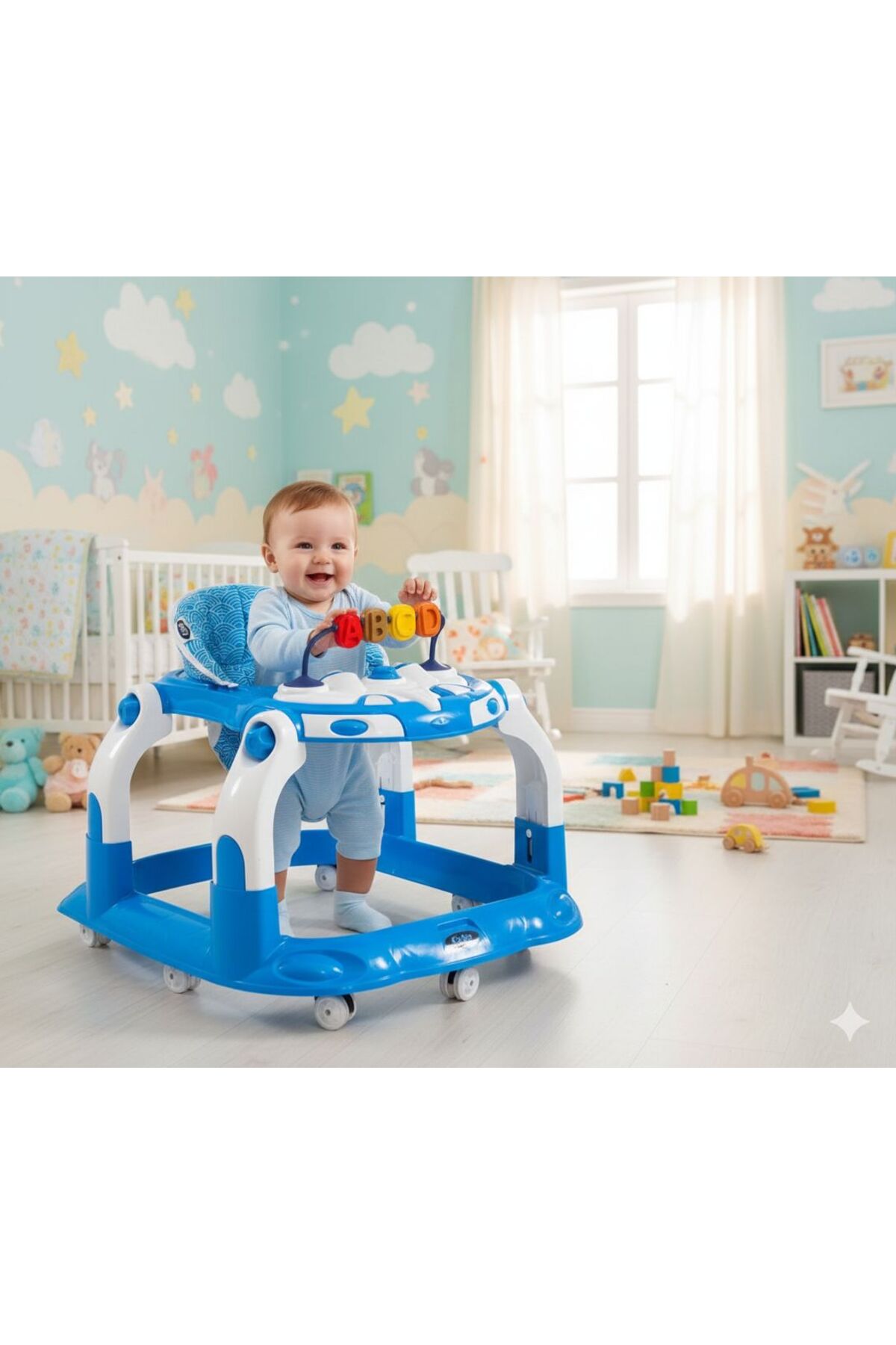 TURHANBEBE Kornalı Oyuncaklı Mama Tablalı Zıp Zıp Hoppala Yürüteç & Örümcek & İlk Adım fotoğrafı 3 (önizleme)